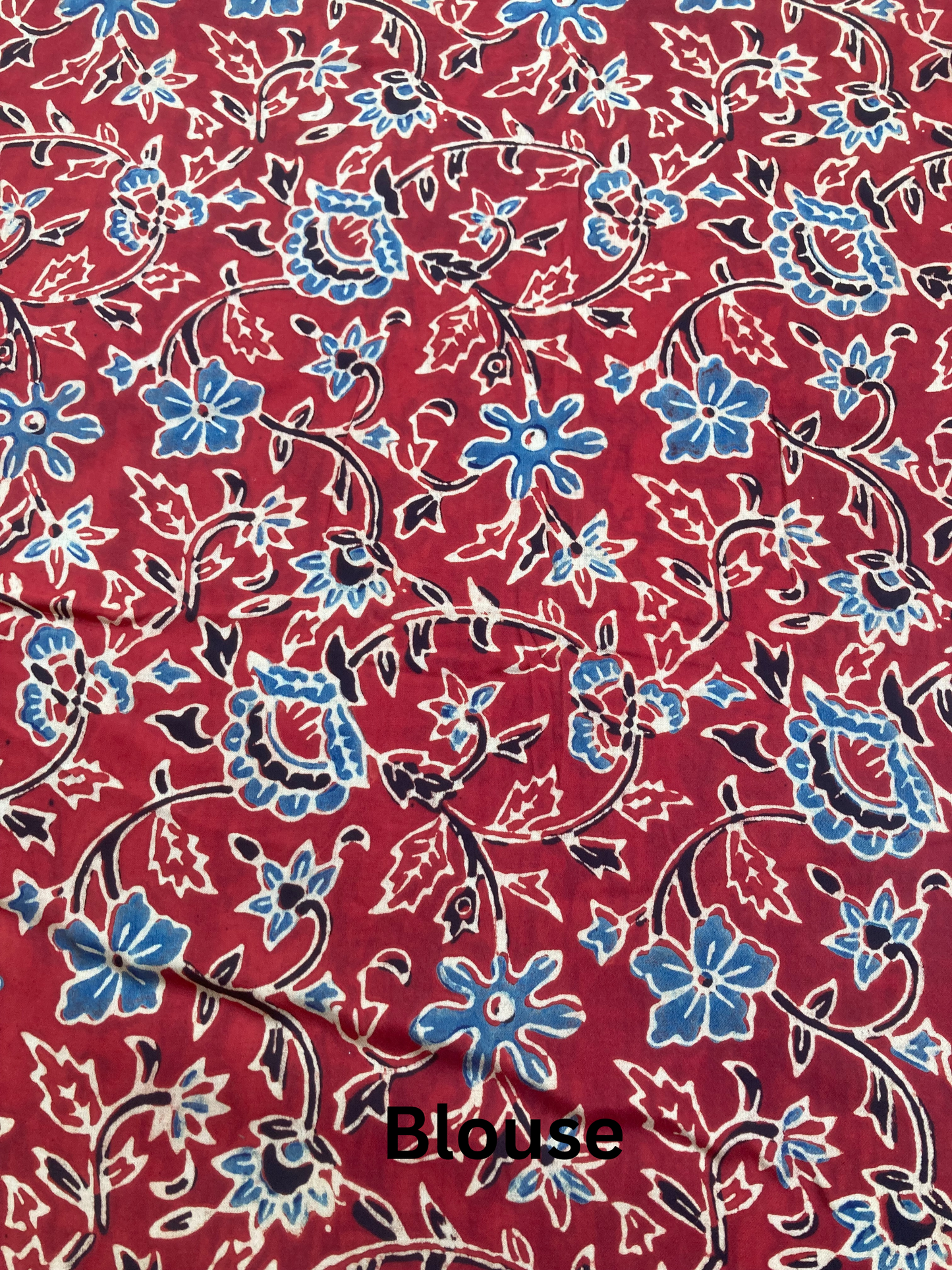 Maroon And Cream Ajrakh Modal Silk Saree