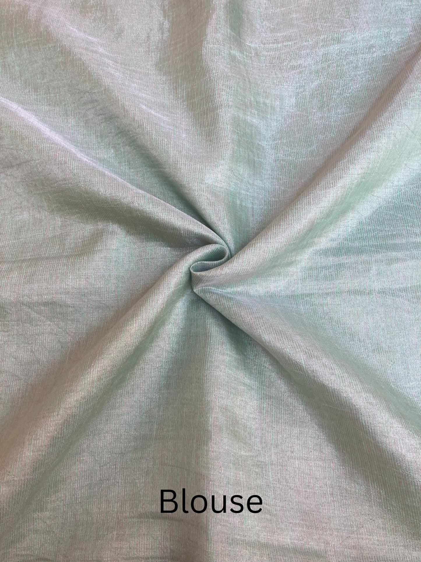 Mint Green Tissue Linen Saree