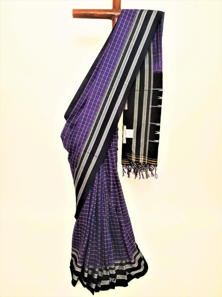 Slate Violet Ilkal Saree