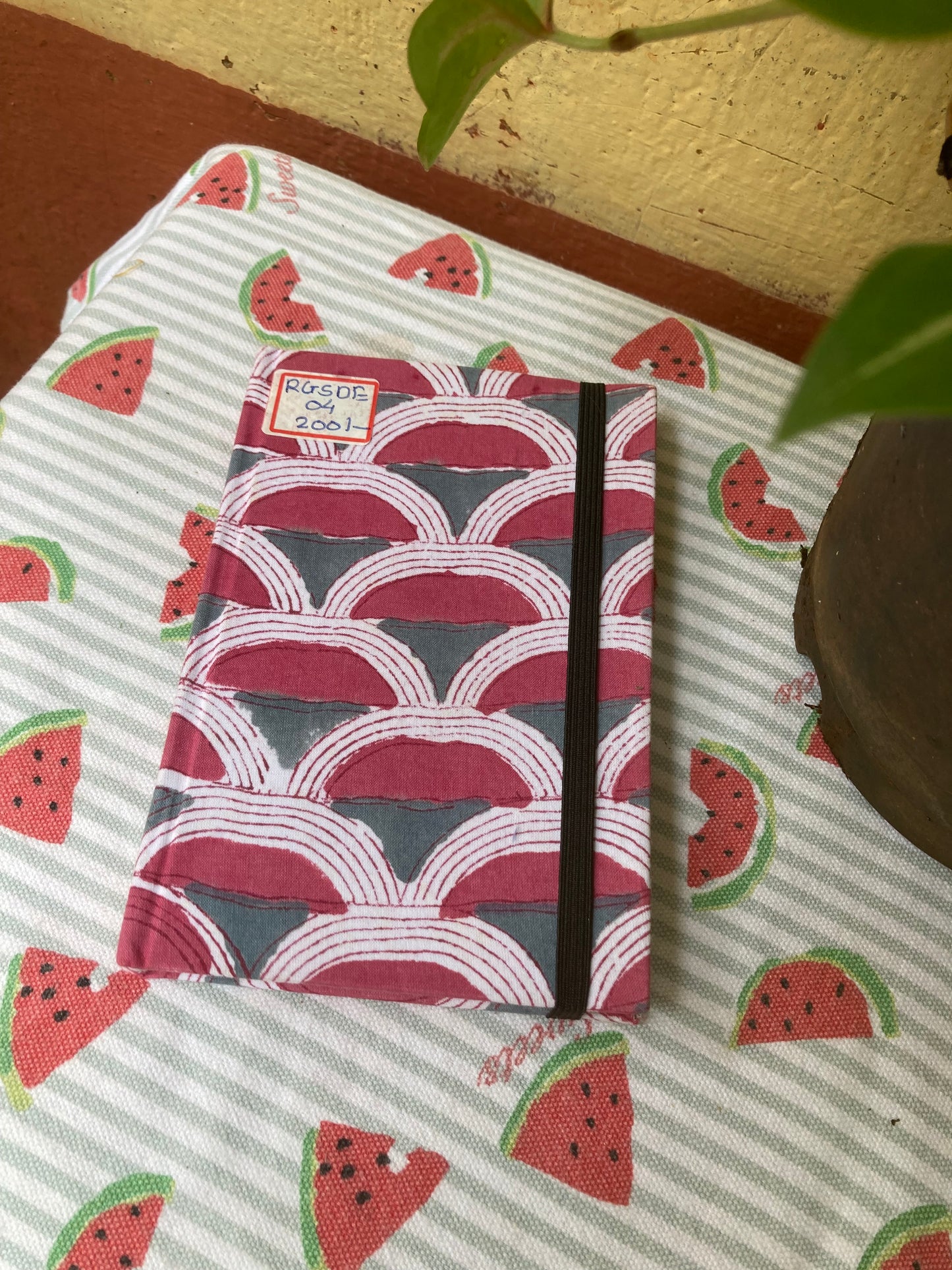 Baby Pink Fabric-Covered Diary