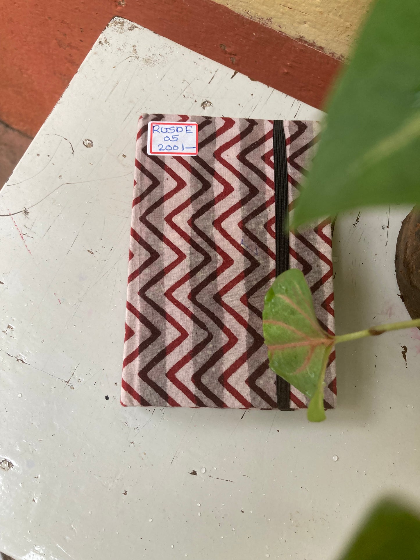 Buff Fabric- Covered Diary