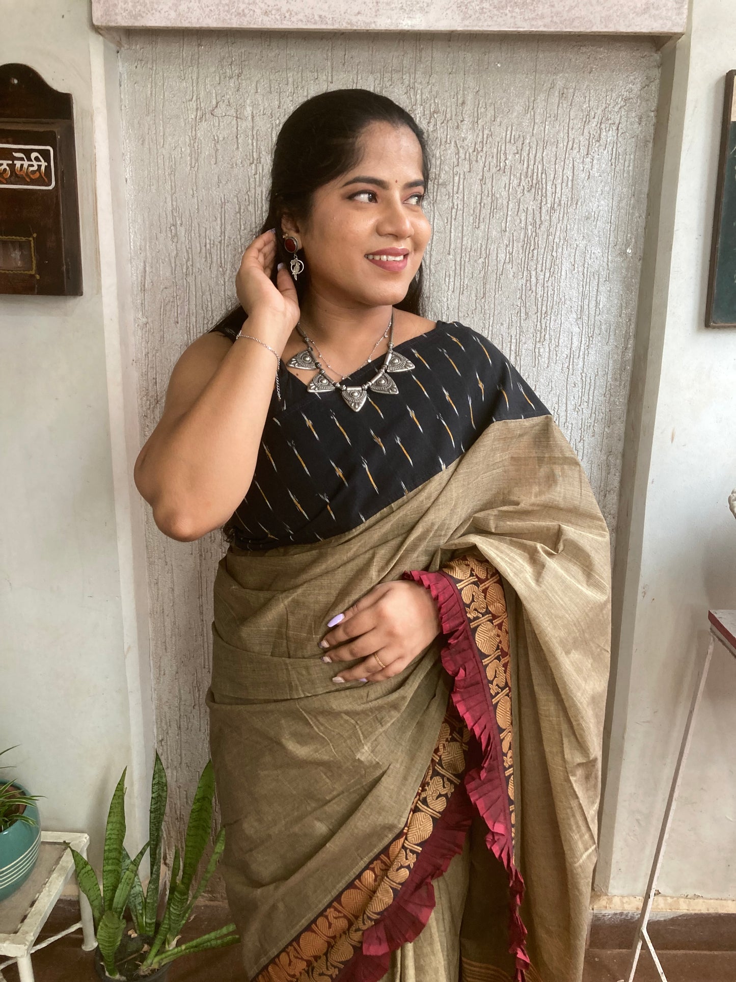Ash Gray Concept Saree