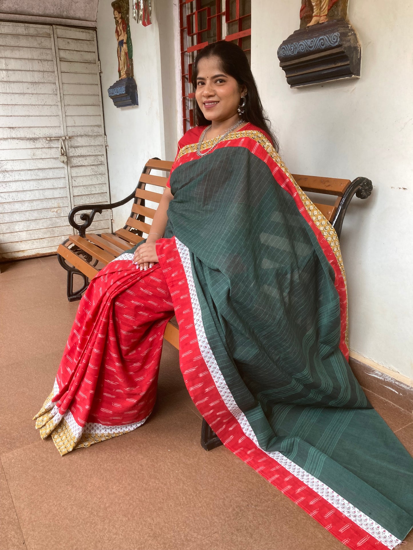 Dark Green Concept Saree