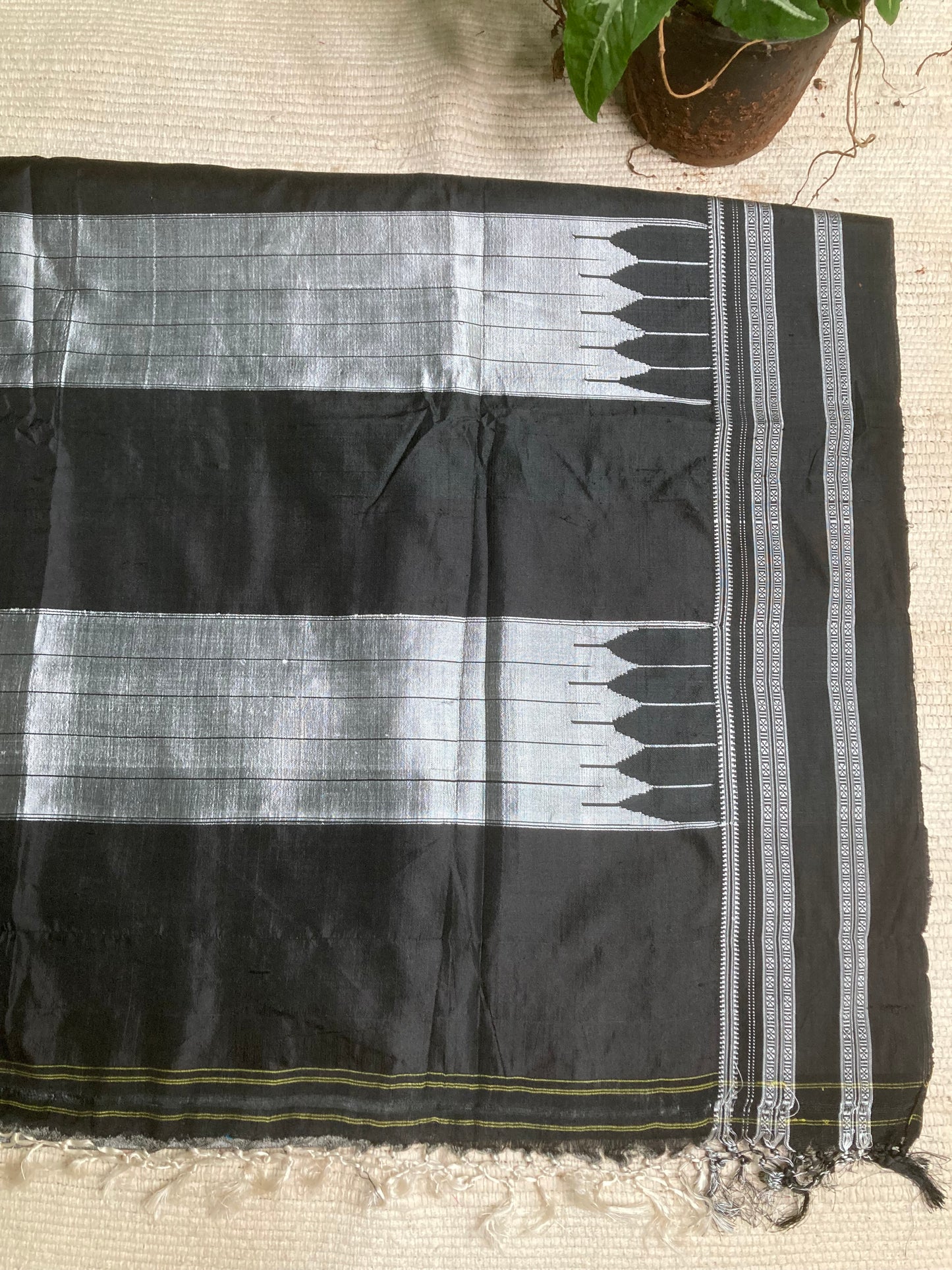 Silver Grey Ilkal Saree