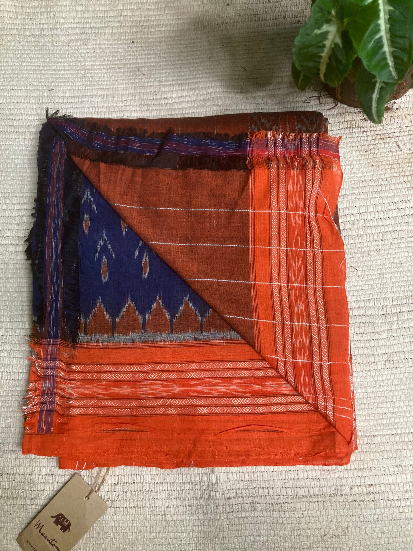 Navy Blue Sambalpuri Ikkat saree