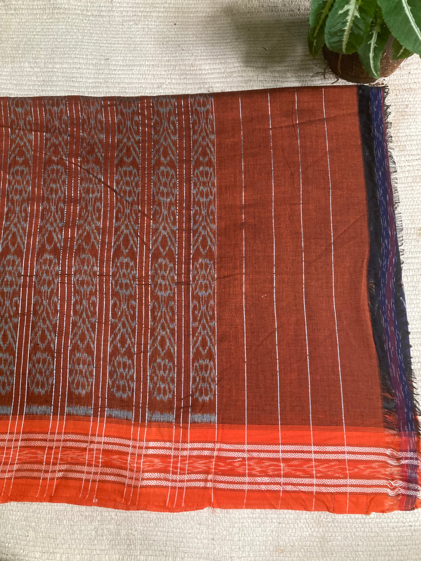 Navy Blue Sambalpuri Ikkat saree