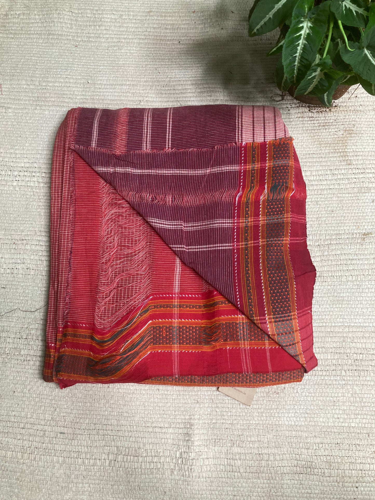 Red Patteda Anchu Saree