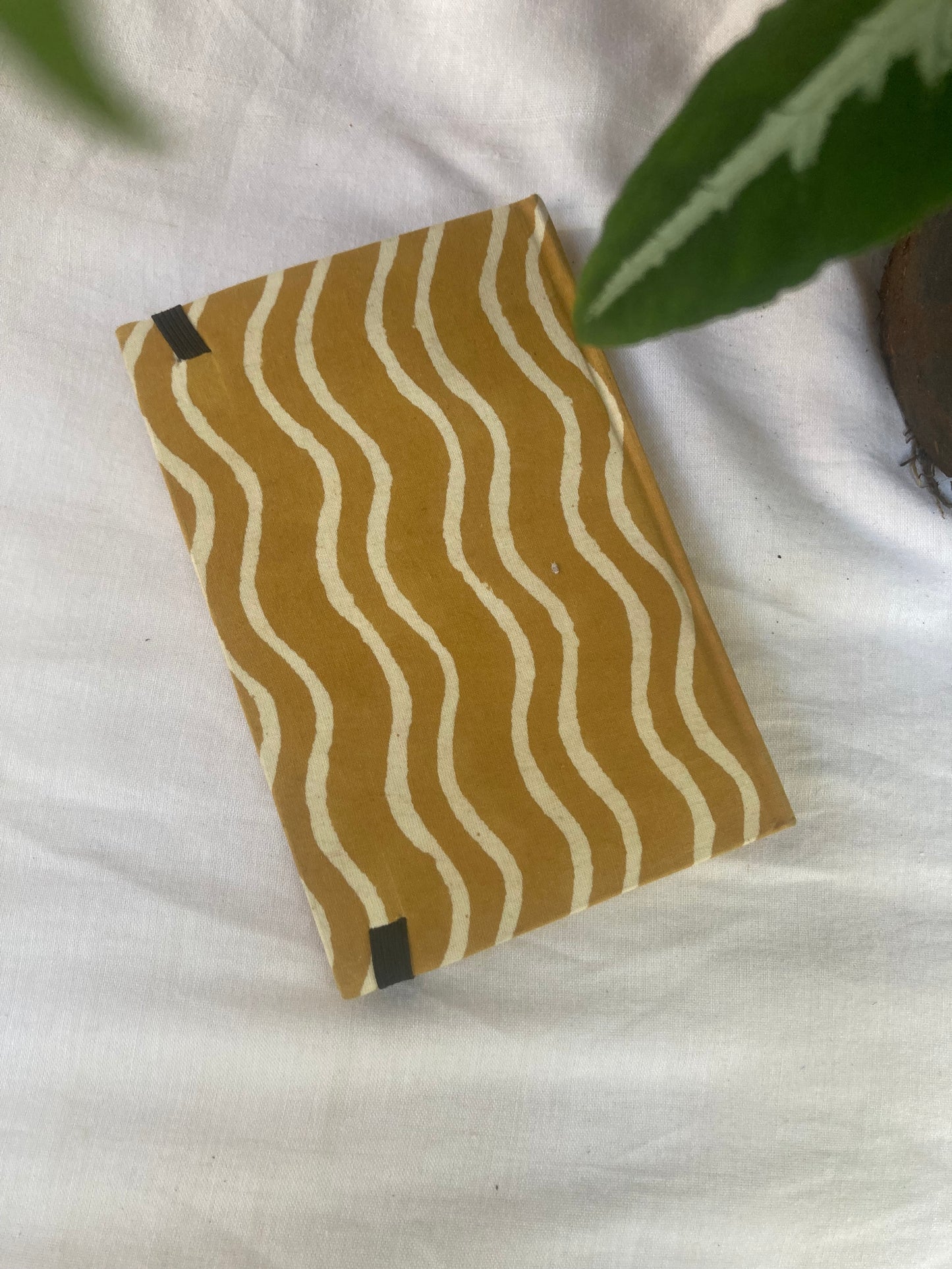 Amber Fabric-Covered Diary