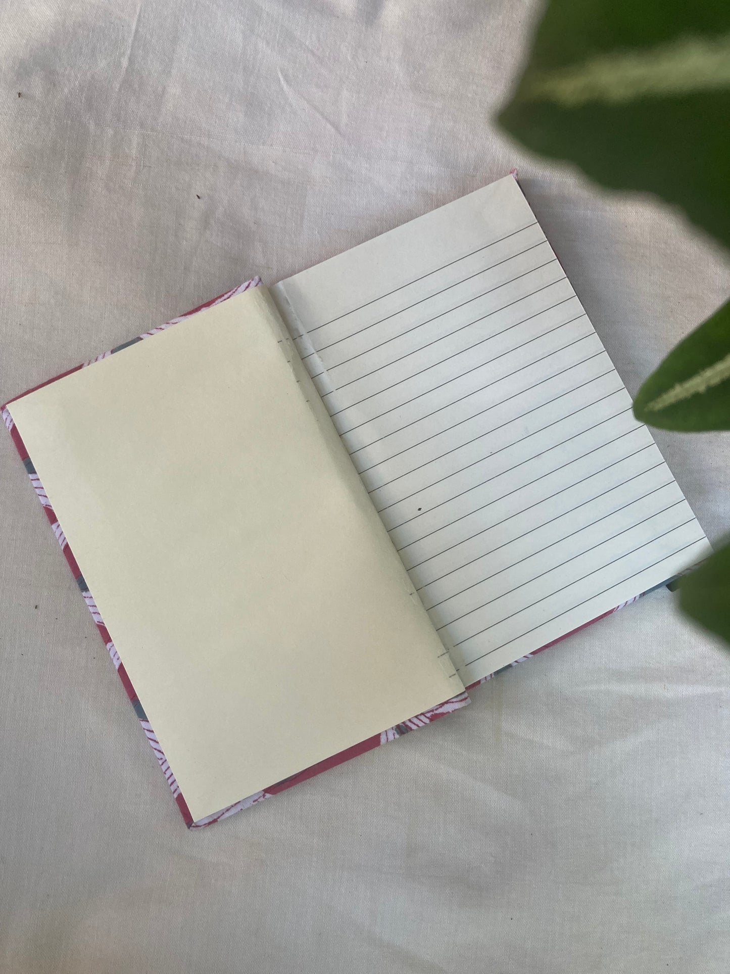 Baby Pink Fabric-Covered Diary