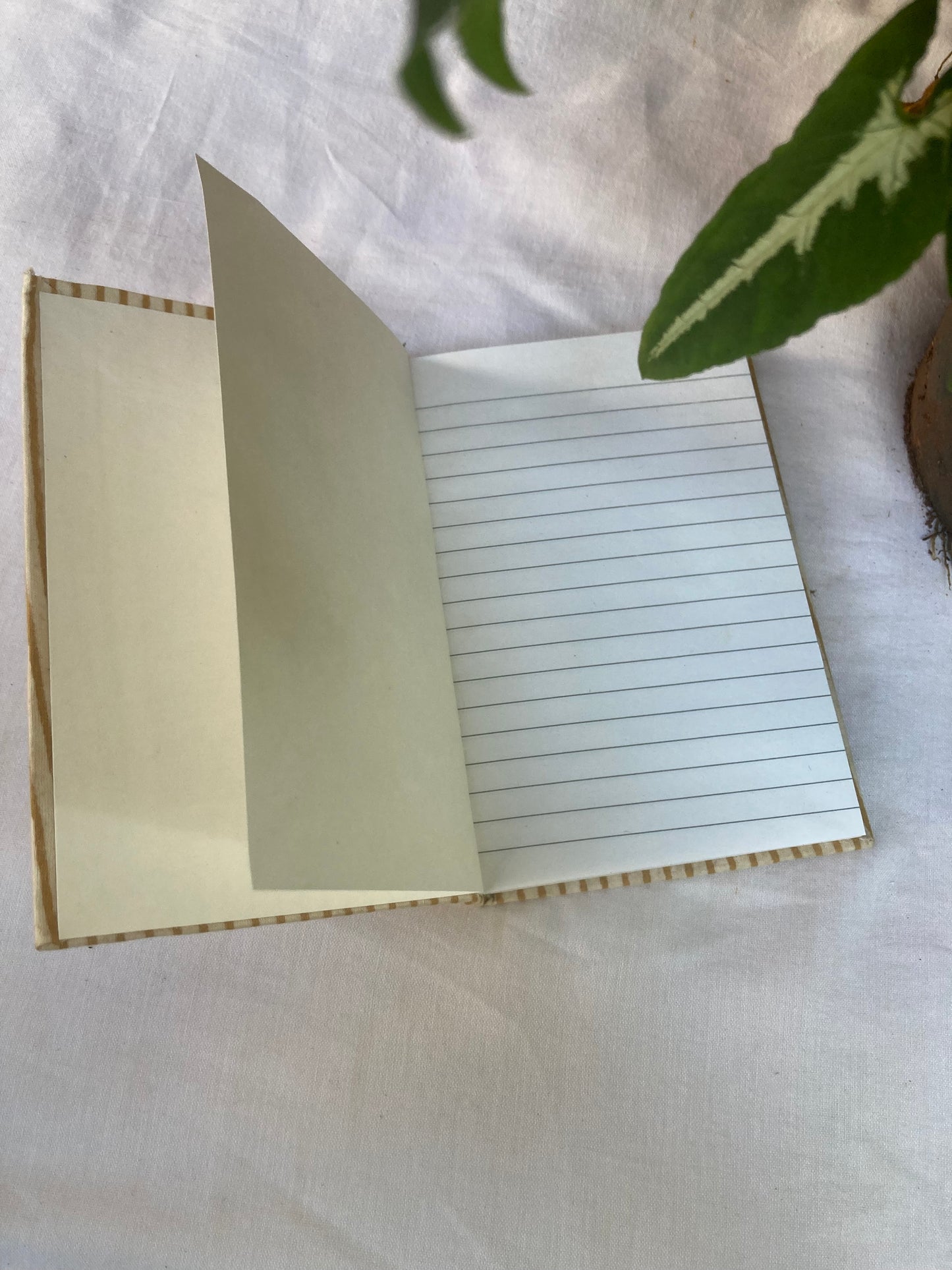 Lemon Fabric-Covered Diary