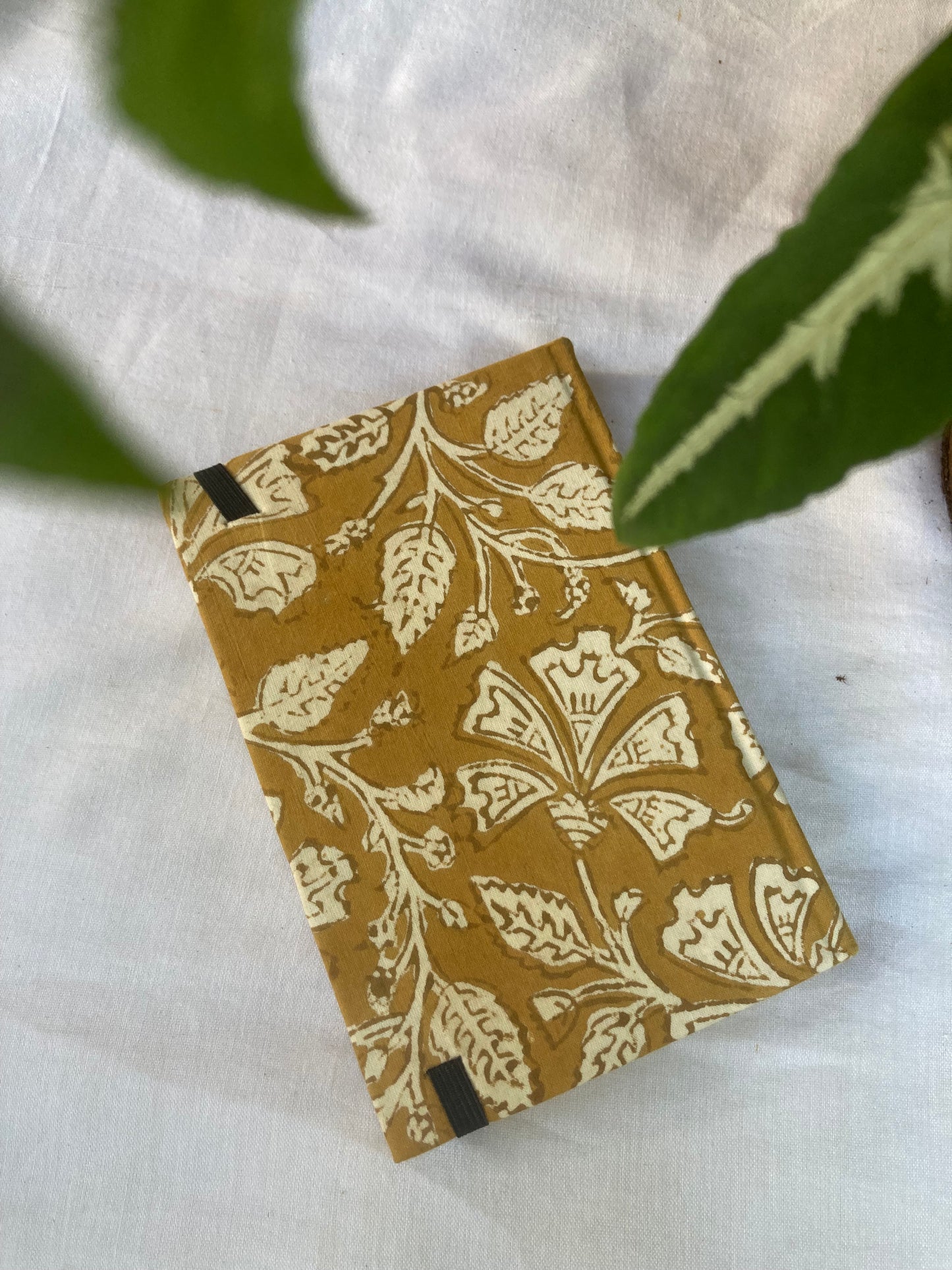 Amber Fabric-Covered Diary
