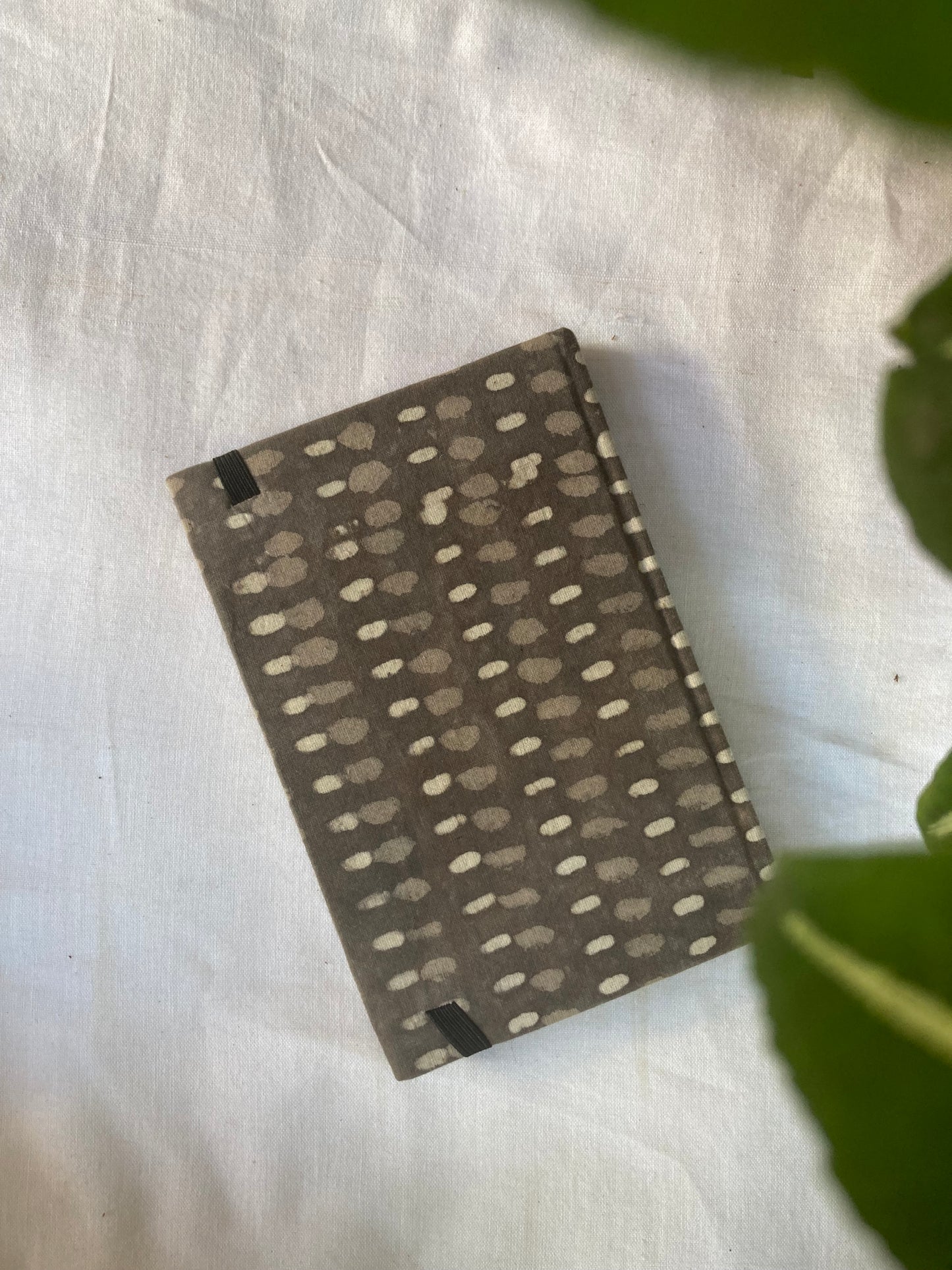 Stone Gray Fabric-Covered Diary