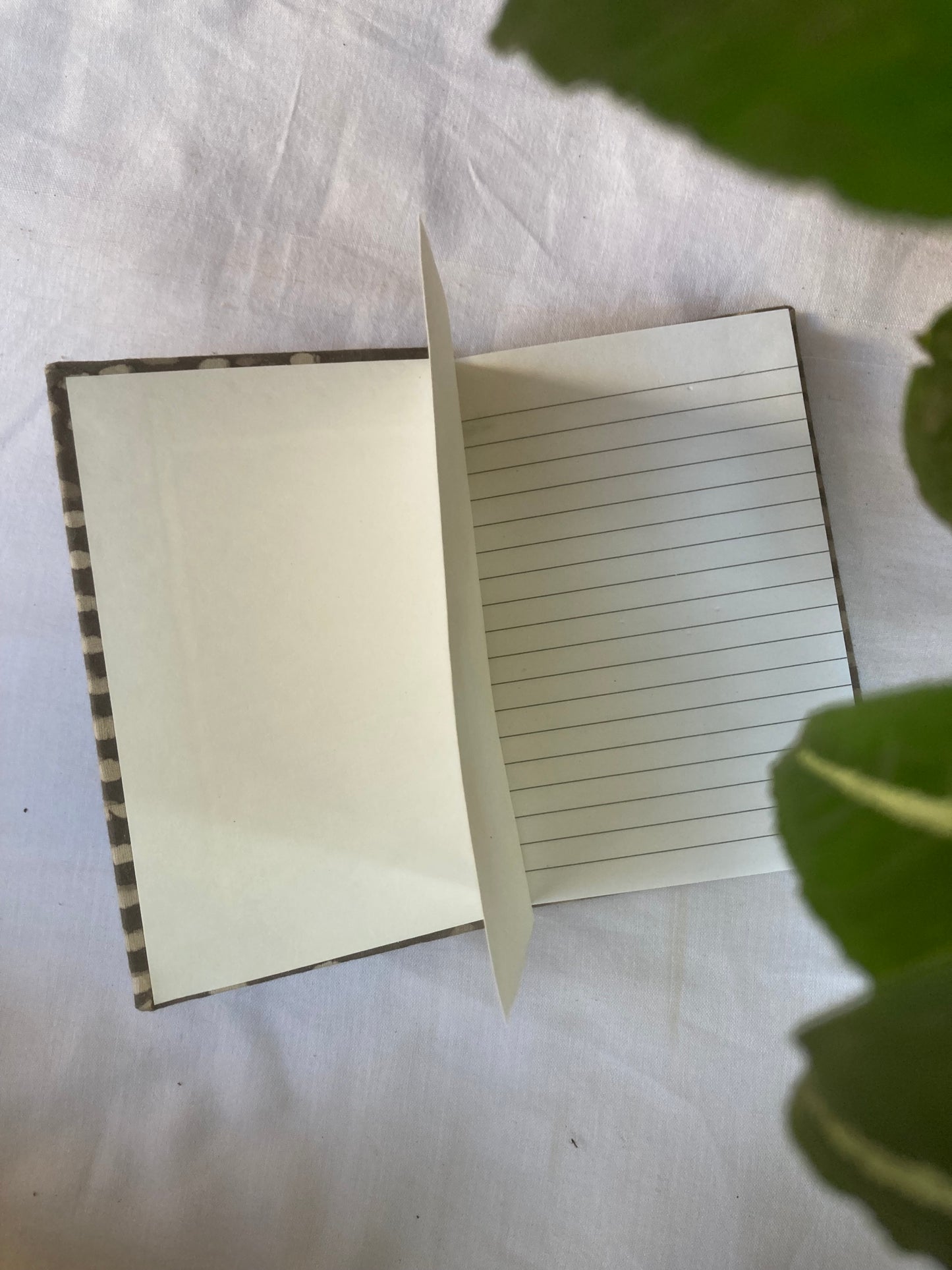 Stone Gray Fabric-Covered Diary