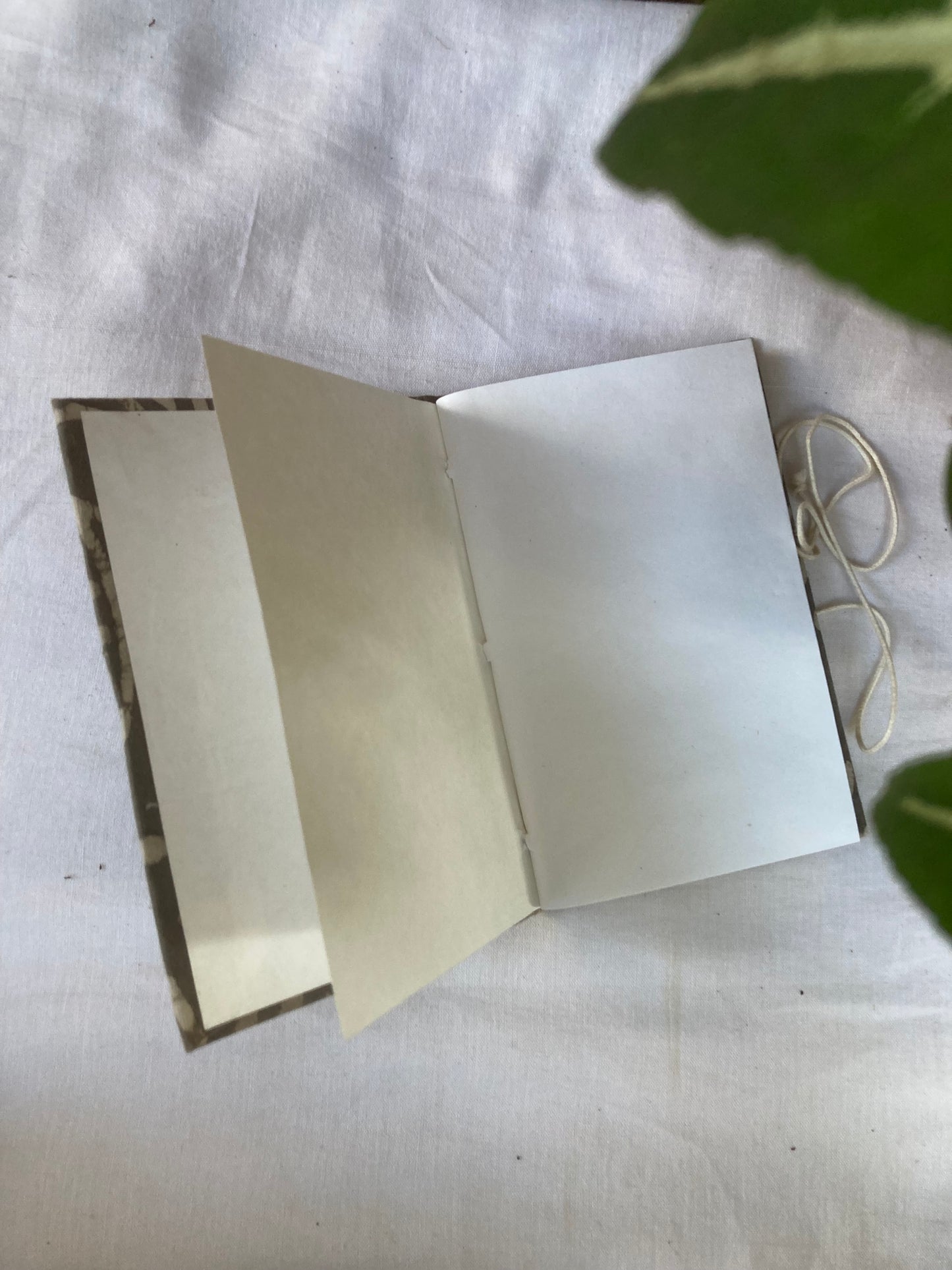 Cloud Gray Fabric-Covered Diary