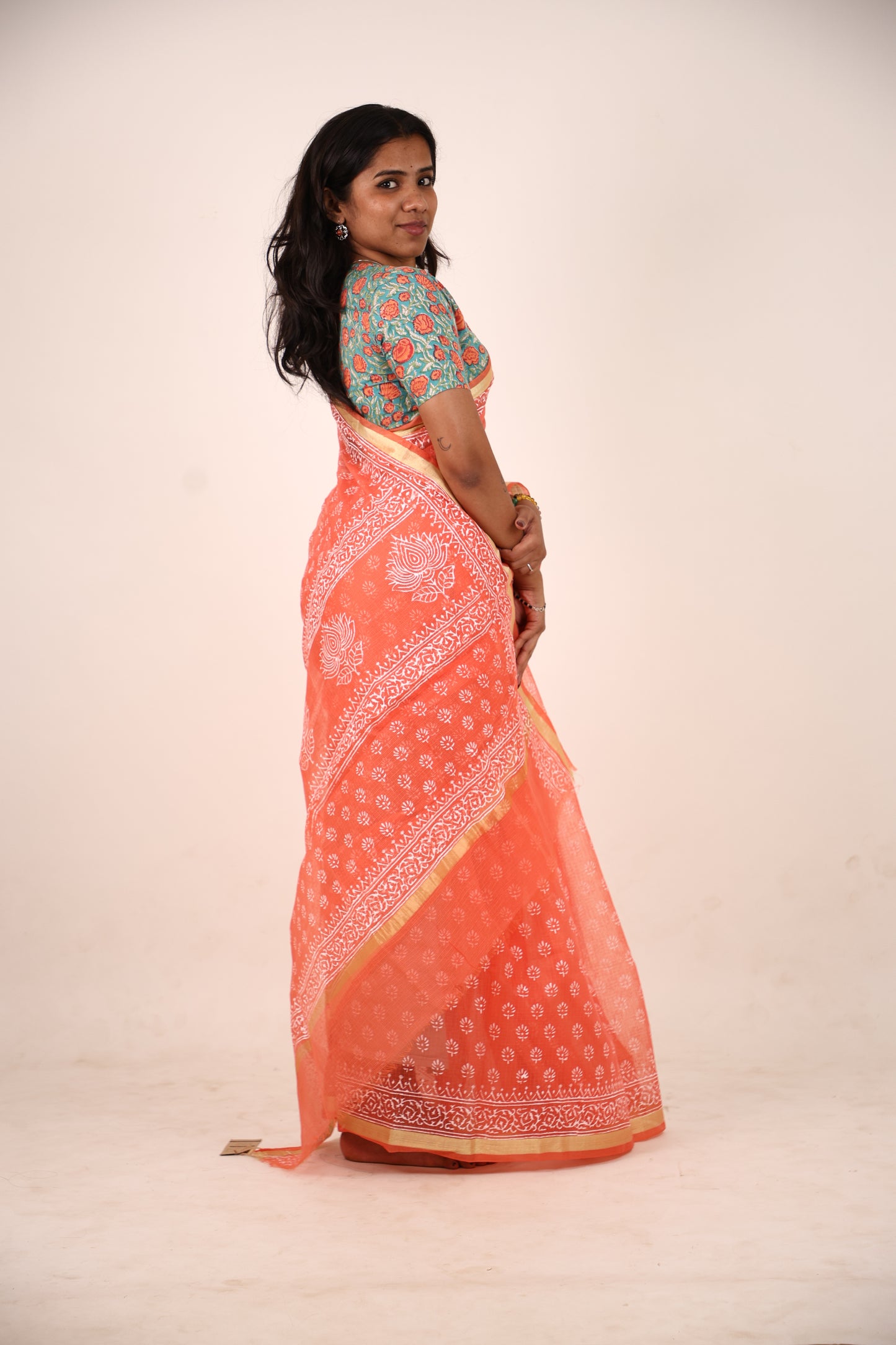 Blush Kota Doria Saree