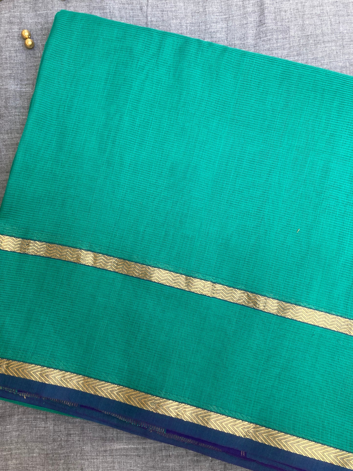 Jungle green Maheshwari saree
