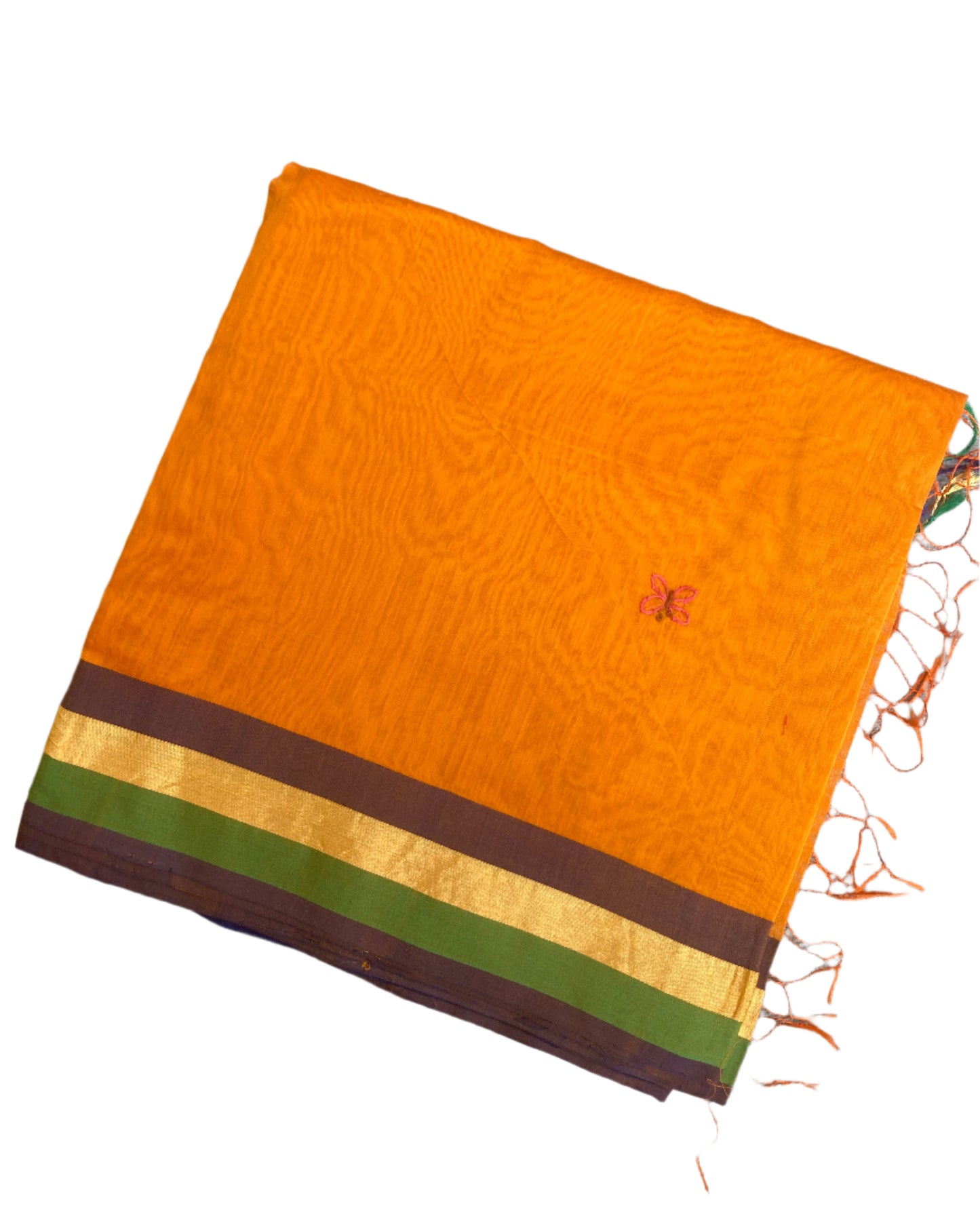 Tangerine Maheshwari Saree