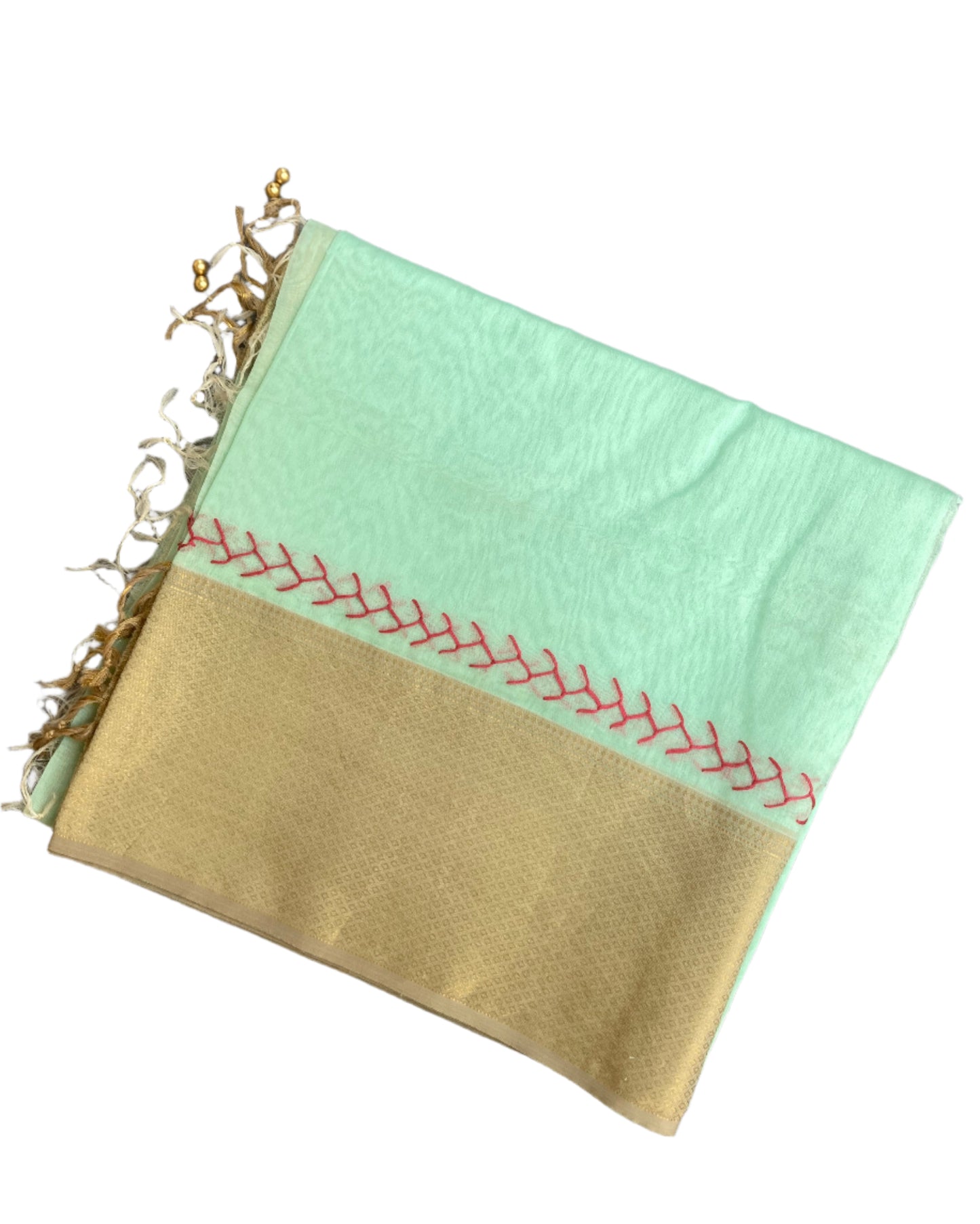 Mint Green Maheshwari Saree