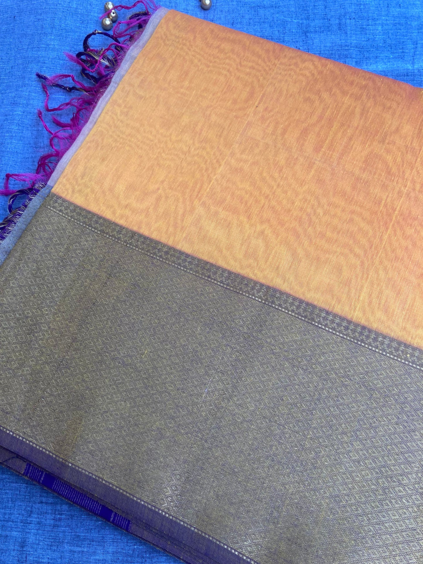 Orange Maheshwari Saree