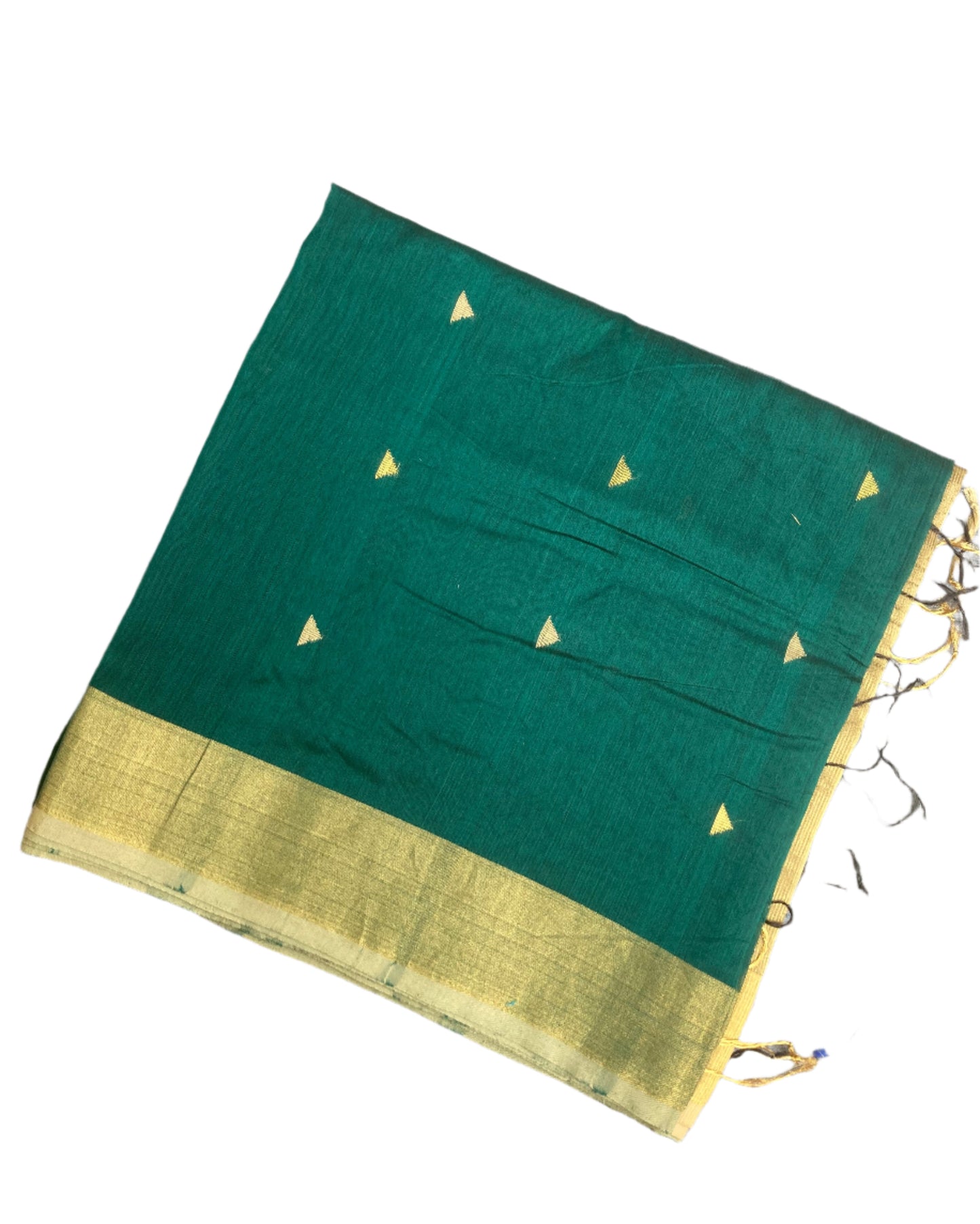 Dark Teal Green Maheshwari Saree