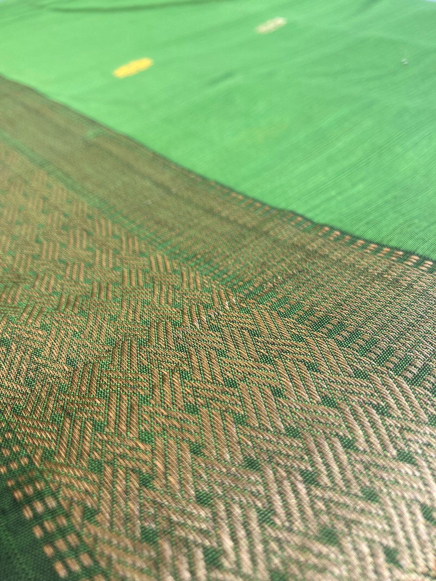 Kelly Green Maheshwari Saree