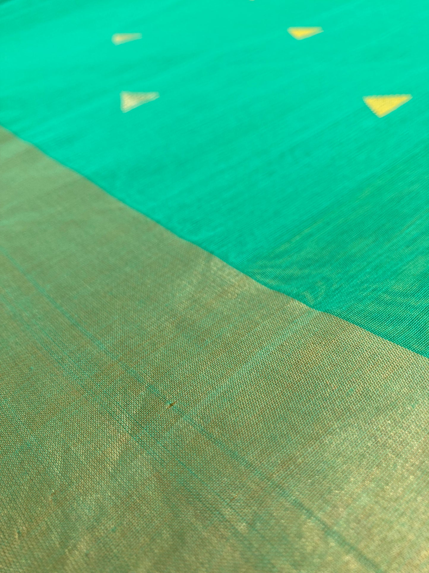Seafoam Green Maheshwari Saree