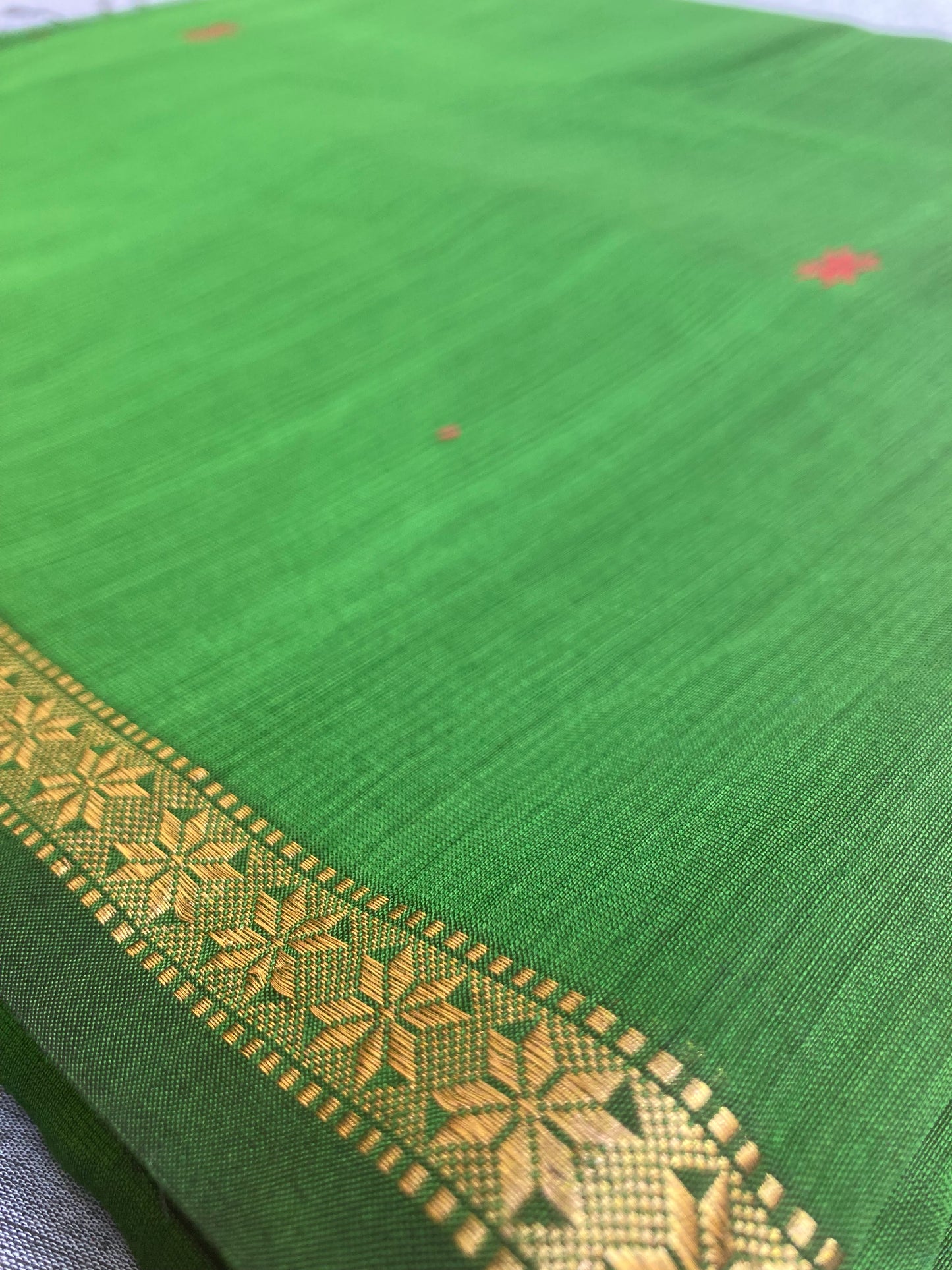Forest Green Maheshwari Saree