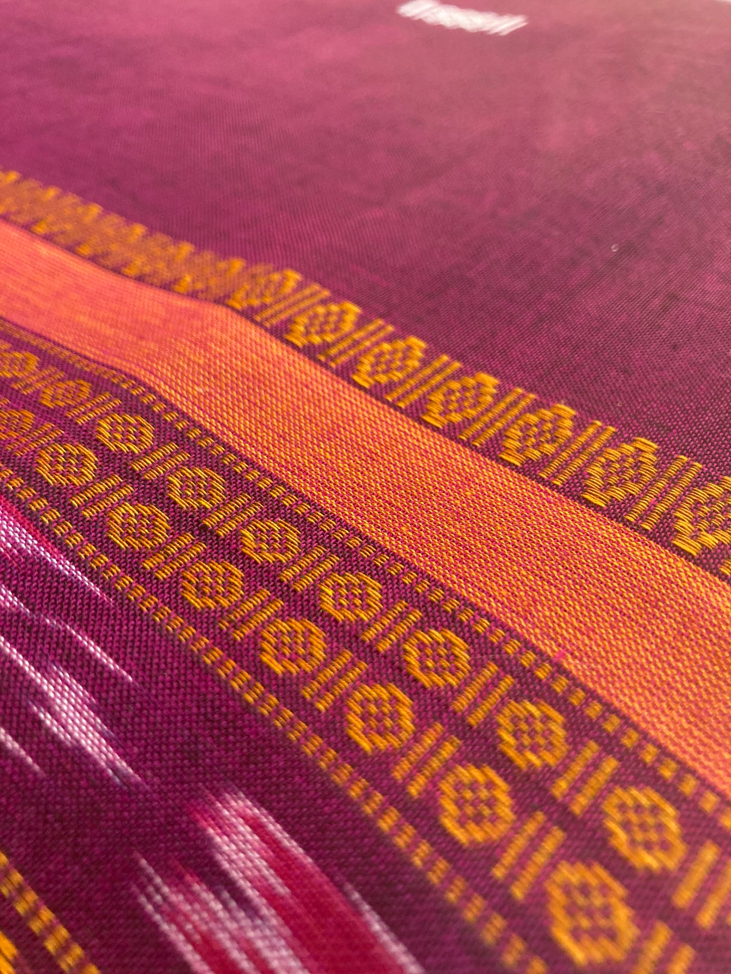Plum Sambalpuri Ikkat Saree