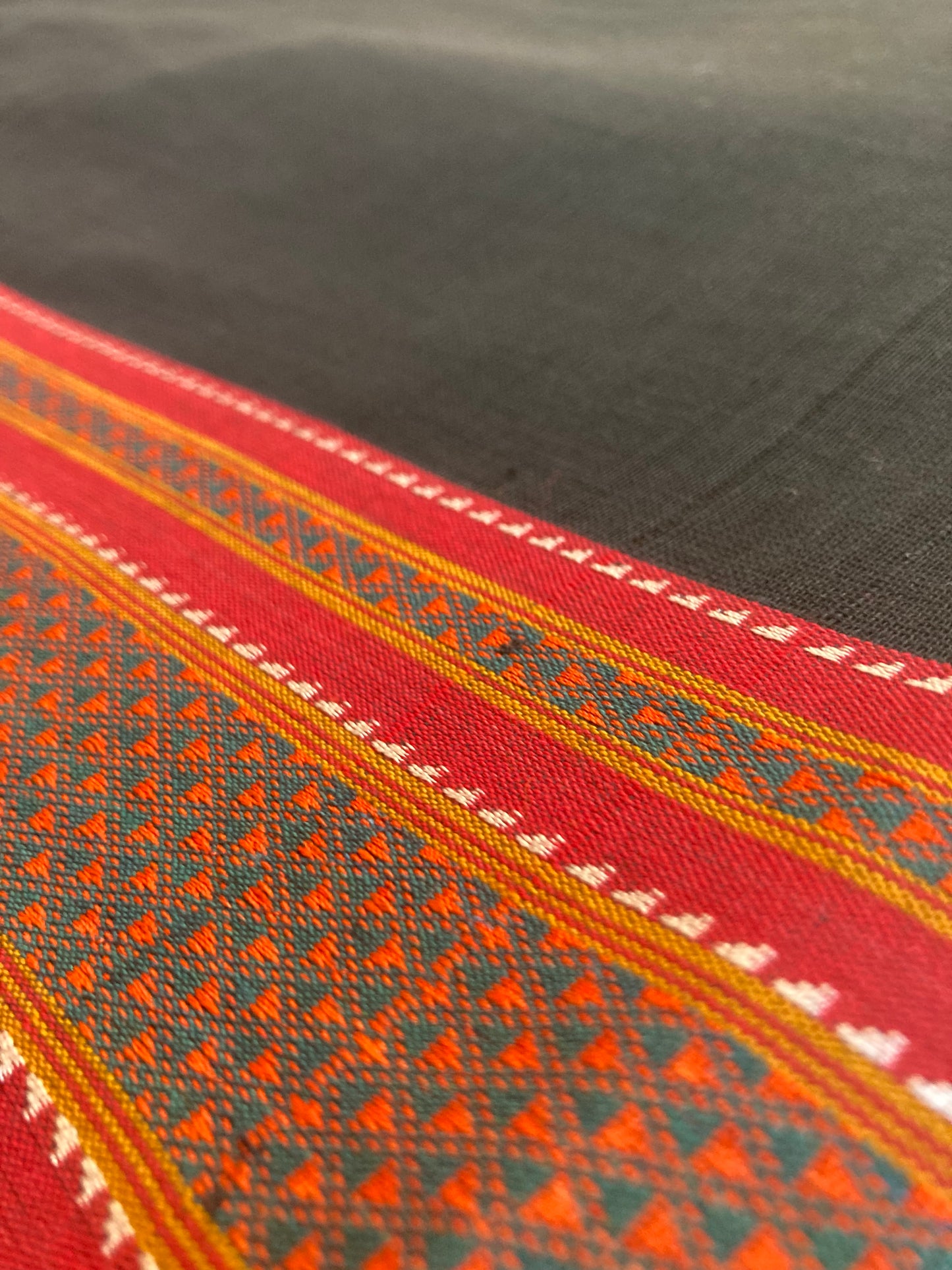 Charcoal Black Patteda Anchu Saree