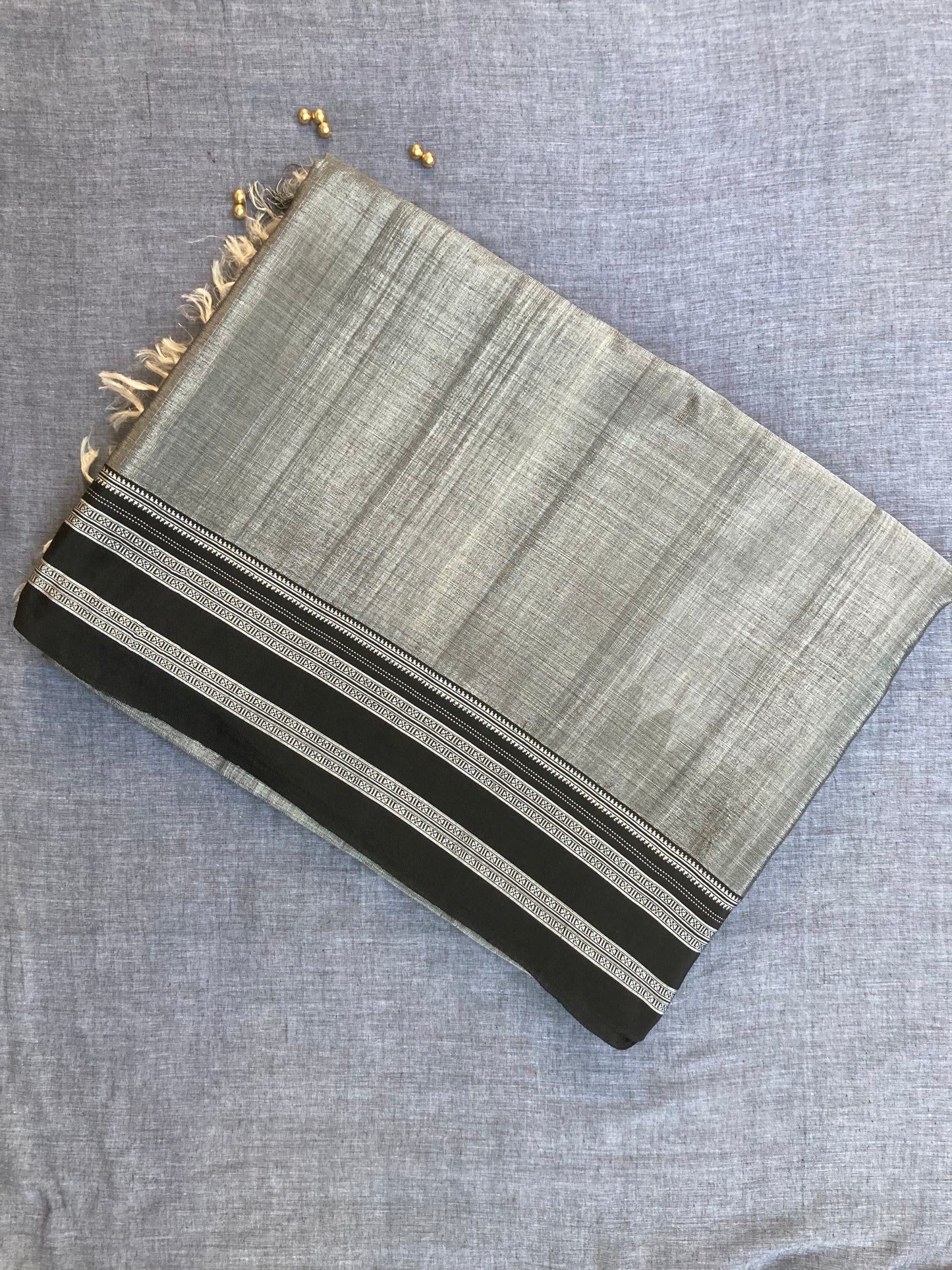Silver Grey Ilkal Saree
