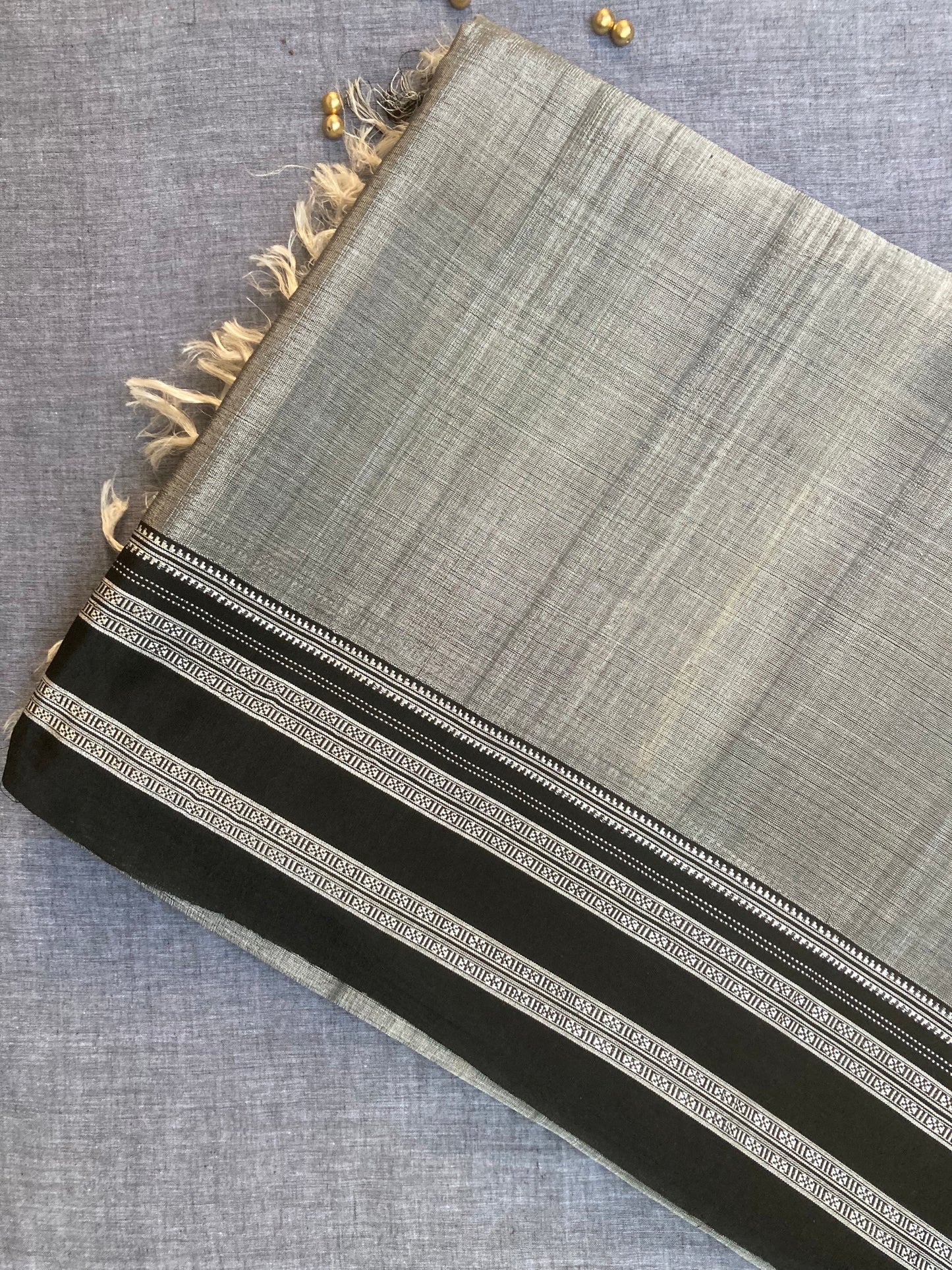Silver Grey Ilkal Saree