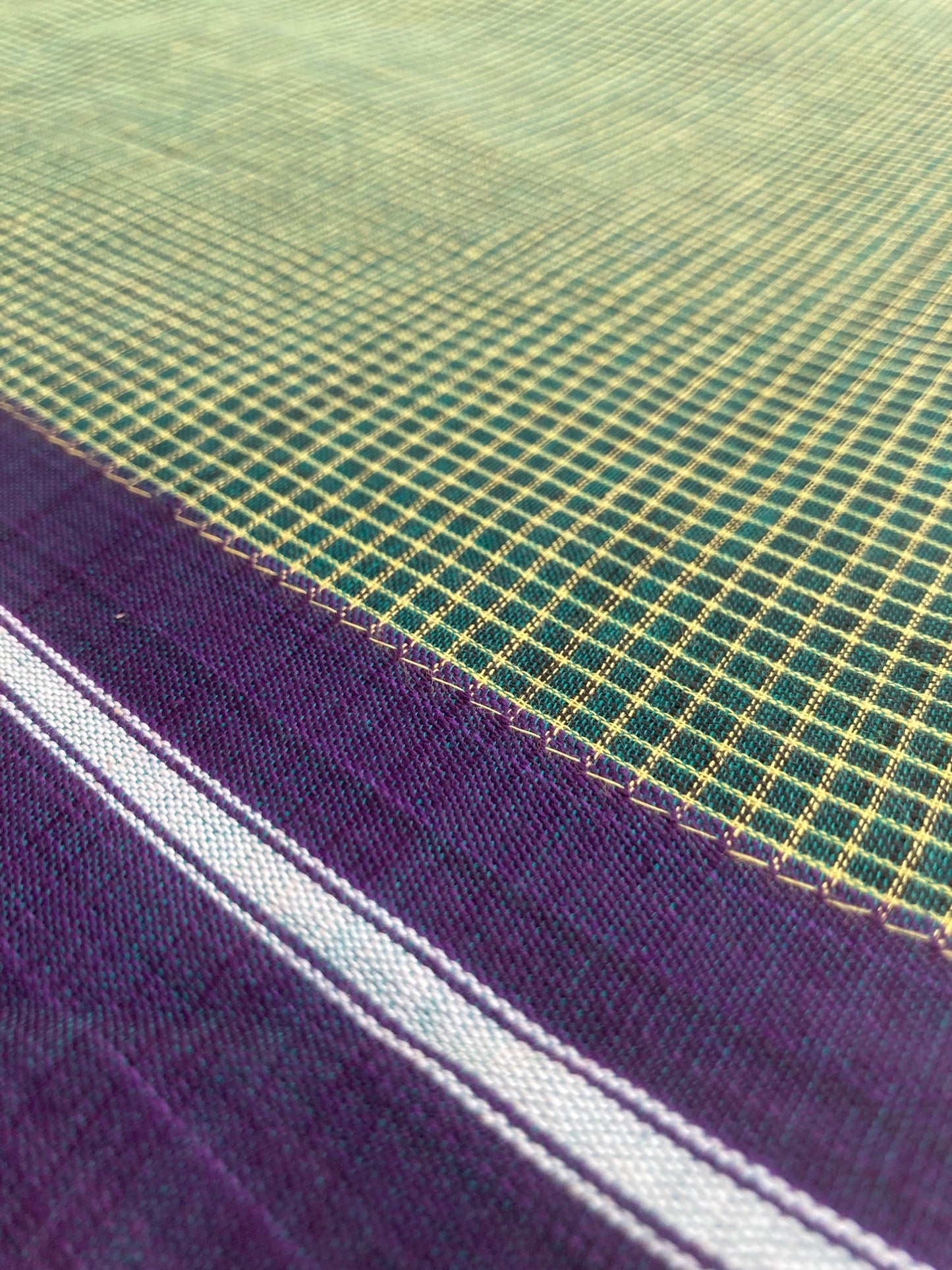 Juniper Green Patteda Anchu Saree