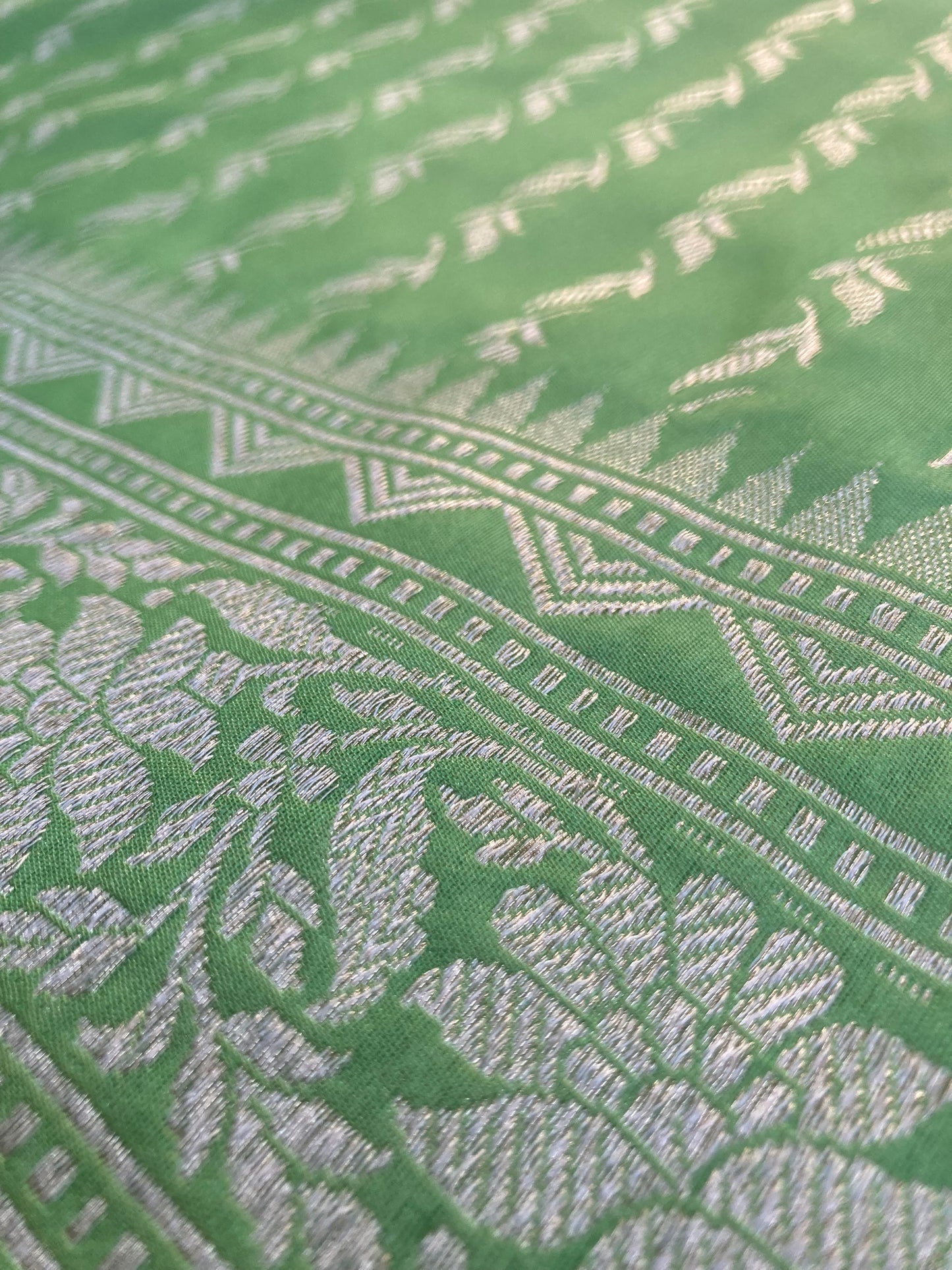 Jade Green Banarasi Katan Saree