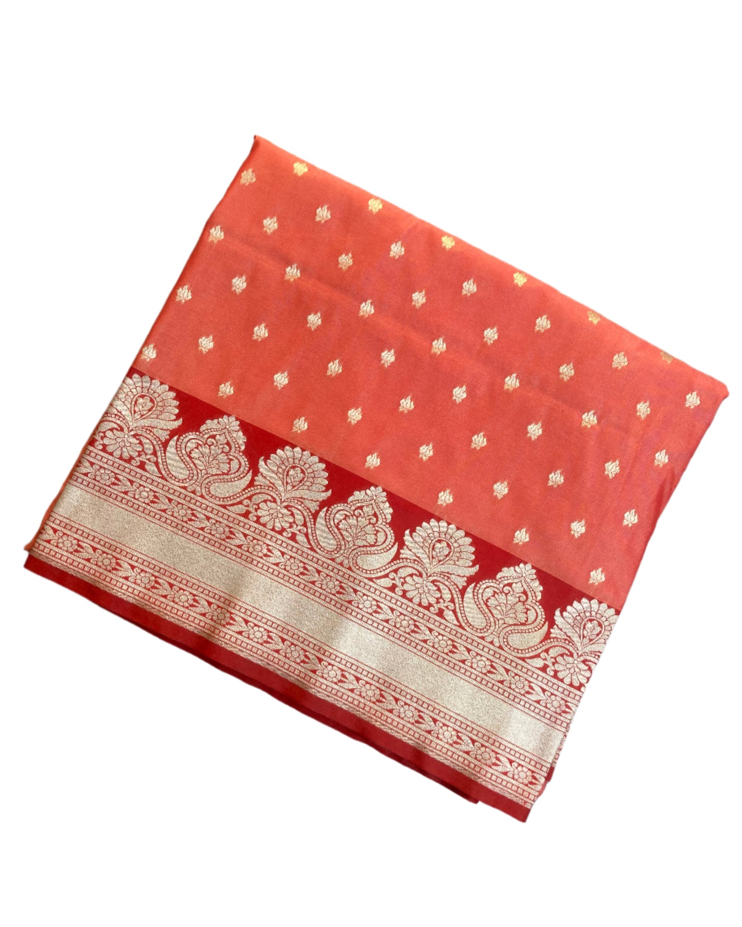 Vermilion Banarasi Katan Saree