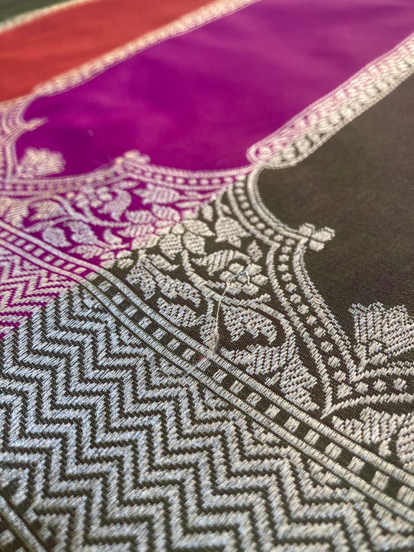 Dark Pink Banarasi Saree