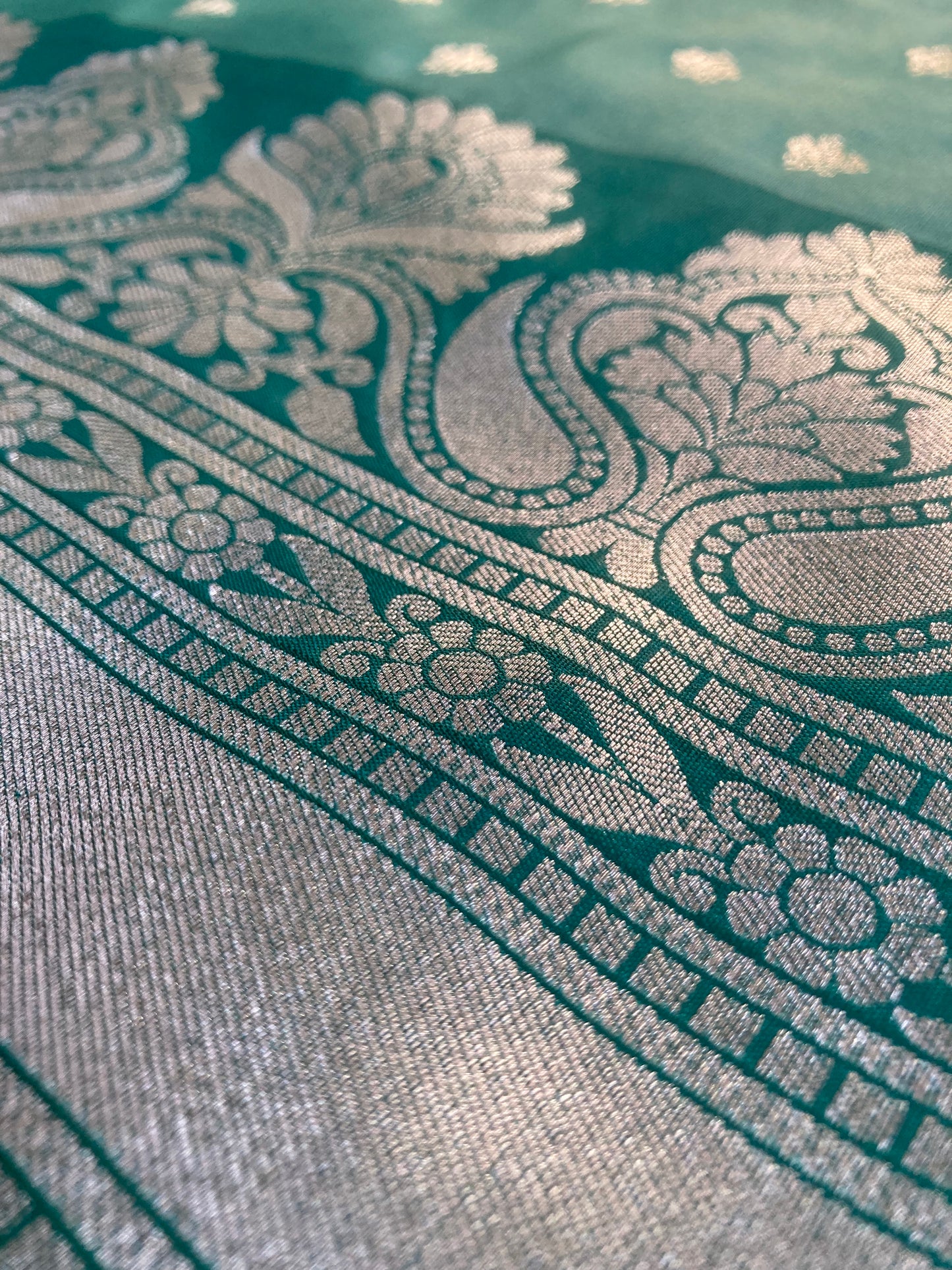 Persian Green Banarasi Katan Saree