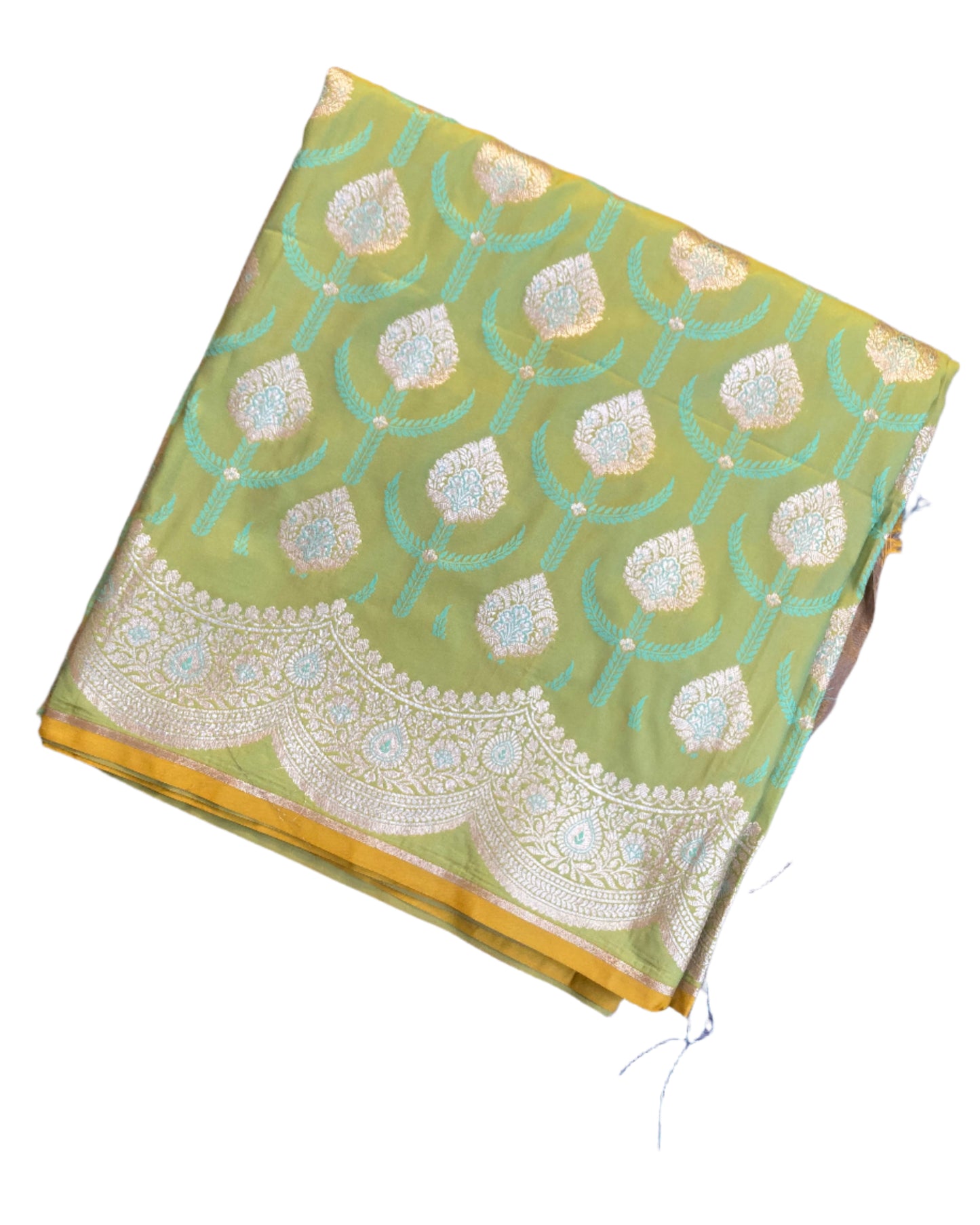 Fern Green Banarasi Saree