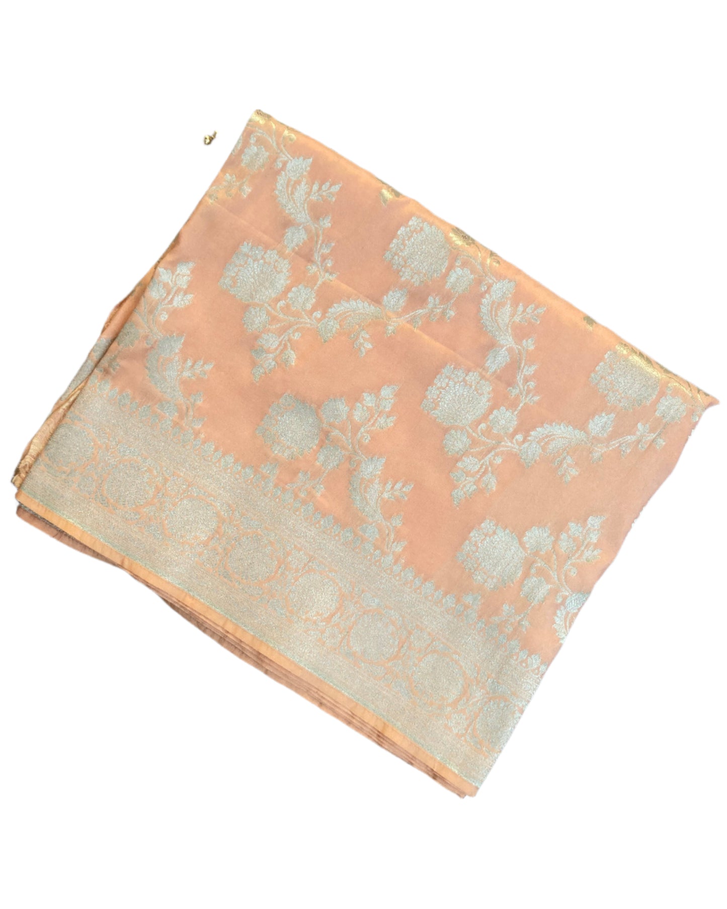 Ivory Banarasi Katan Saree
