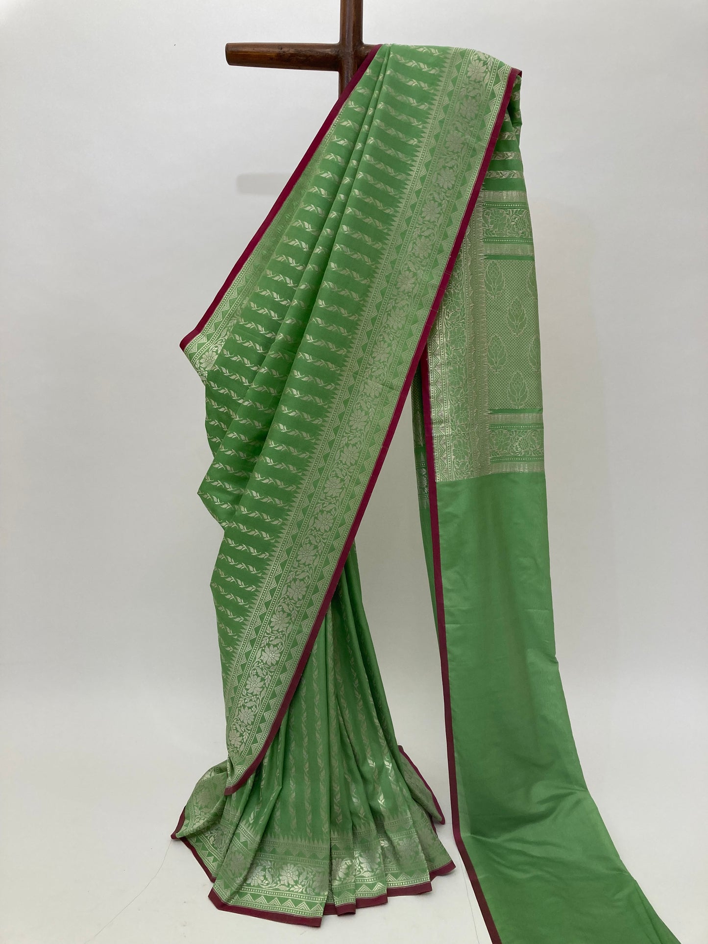 Jade Green Banarasi Katan Saree