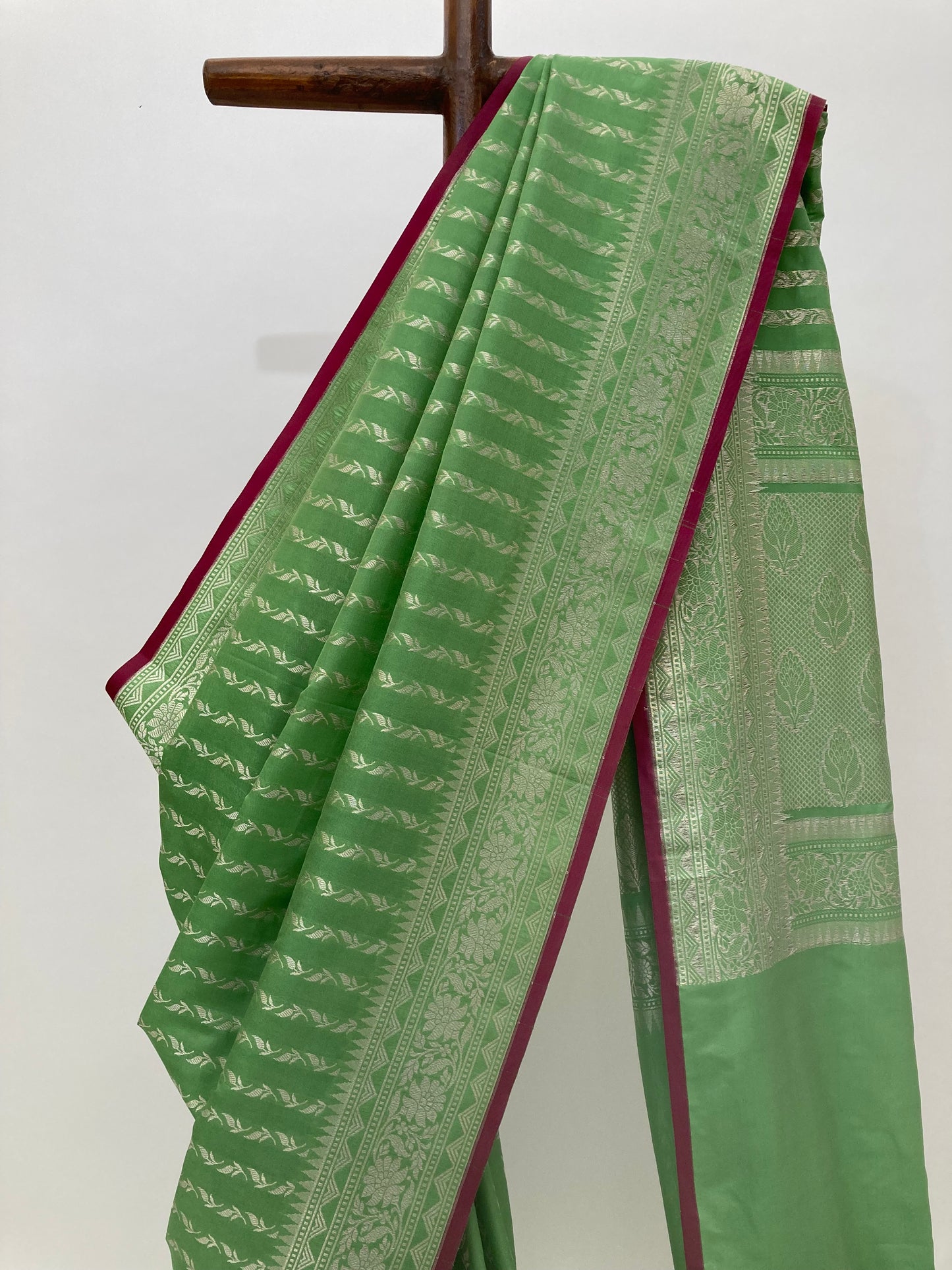 Jade Green Banarasi Katan Saree