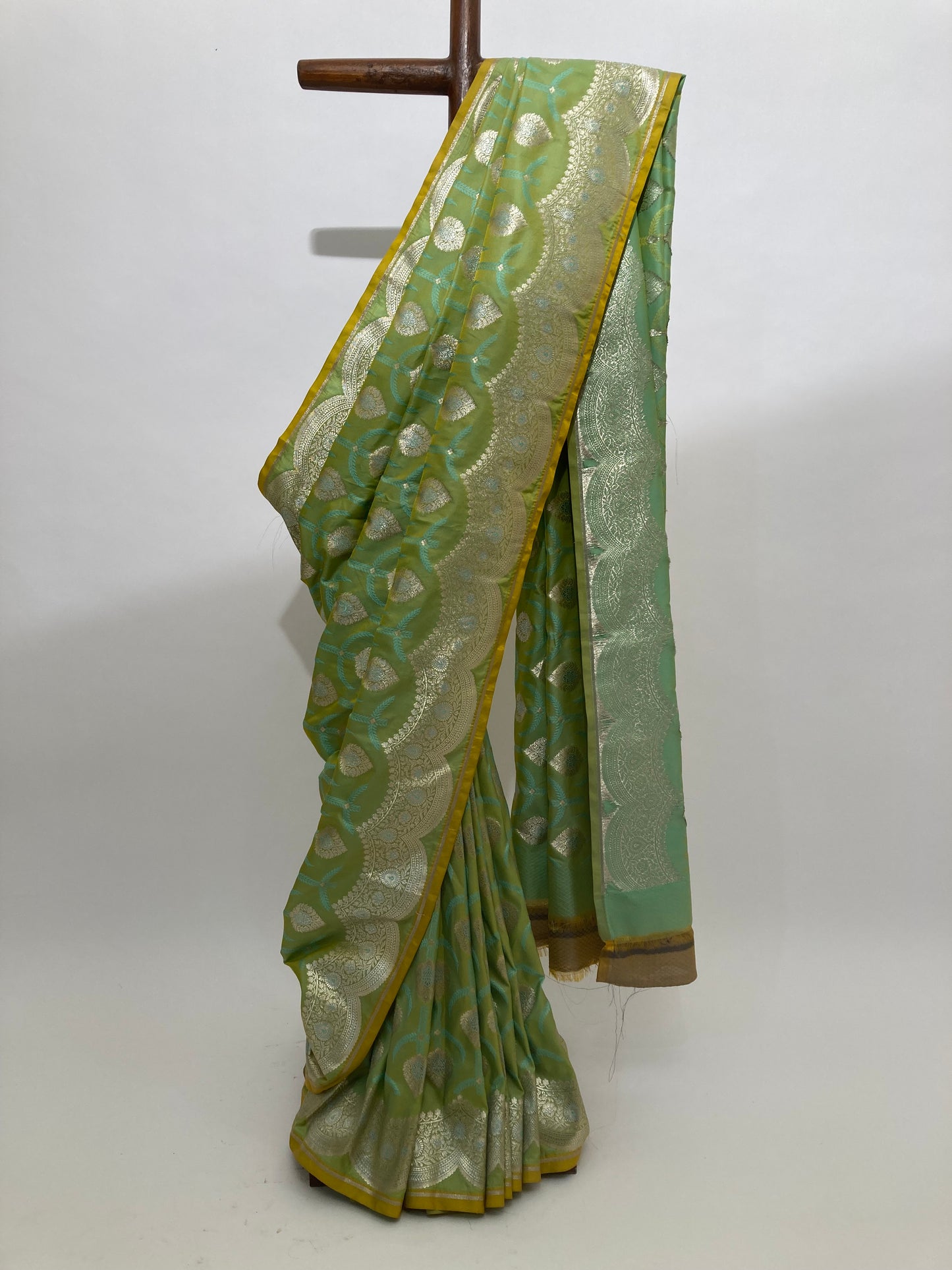 Fern Green Banarasi Saree