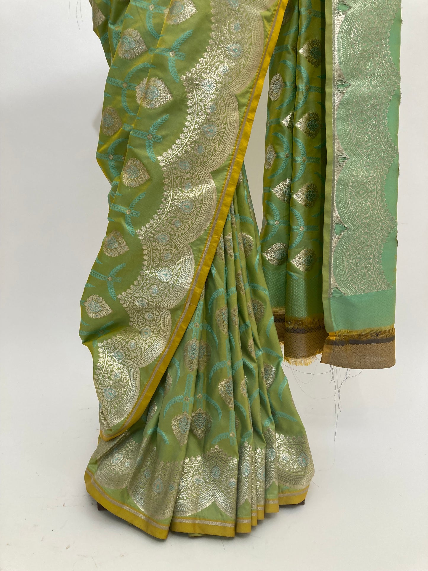 Fern Green Banarasi Saree