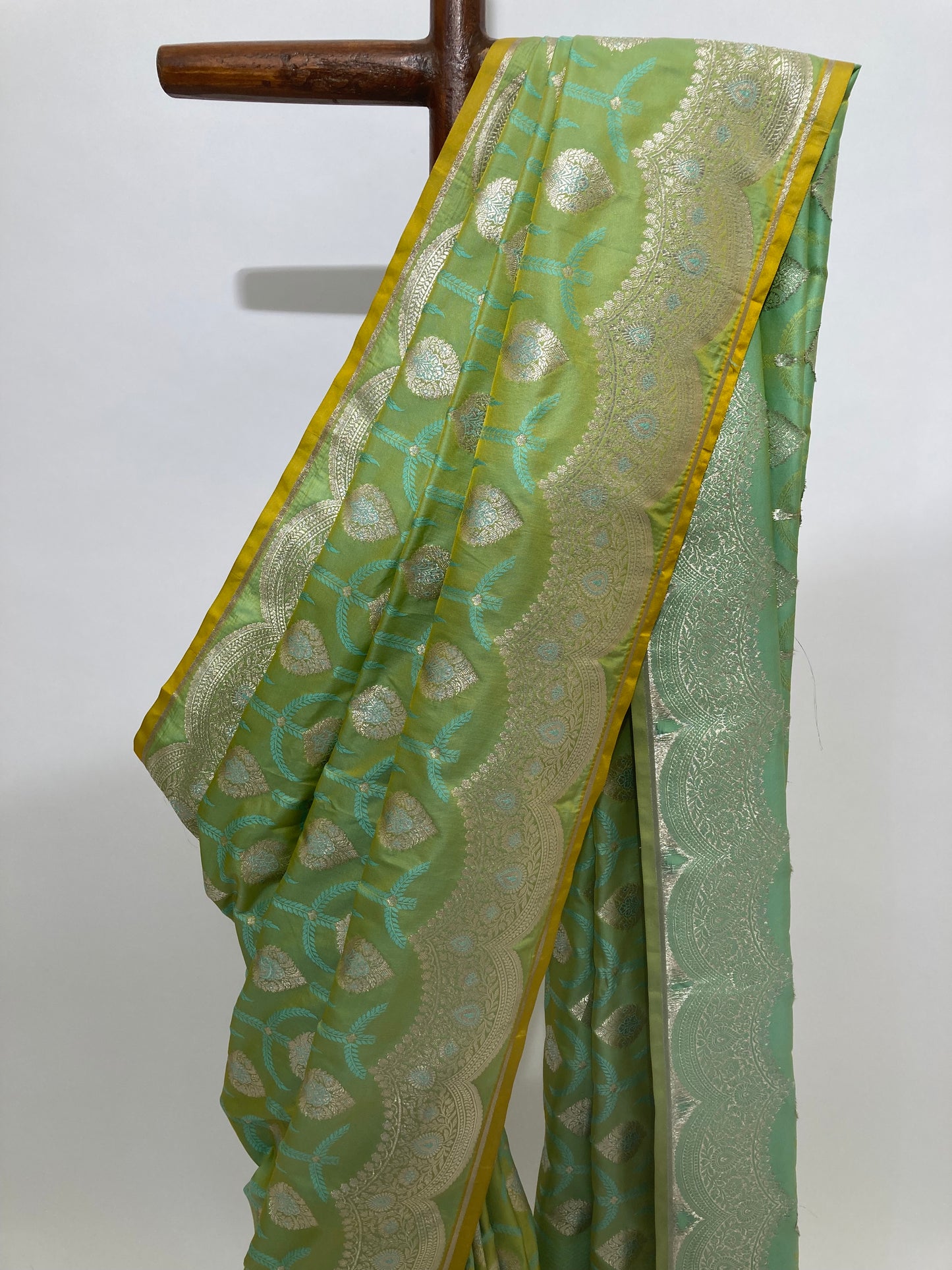 Fern Green Banarasi Saree