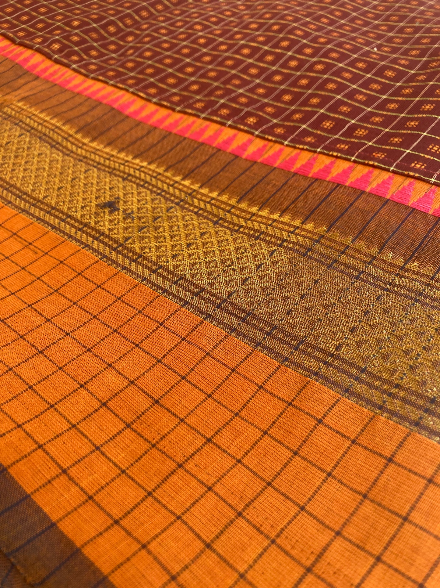 Dark Orange Maanto Concept Saree