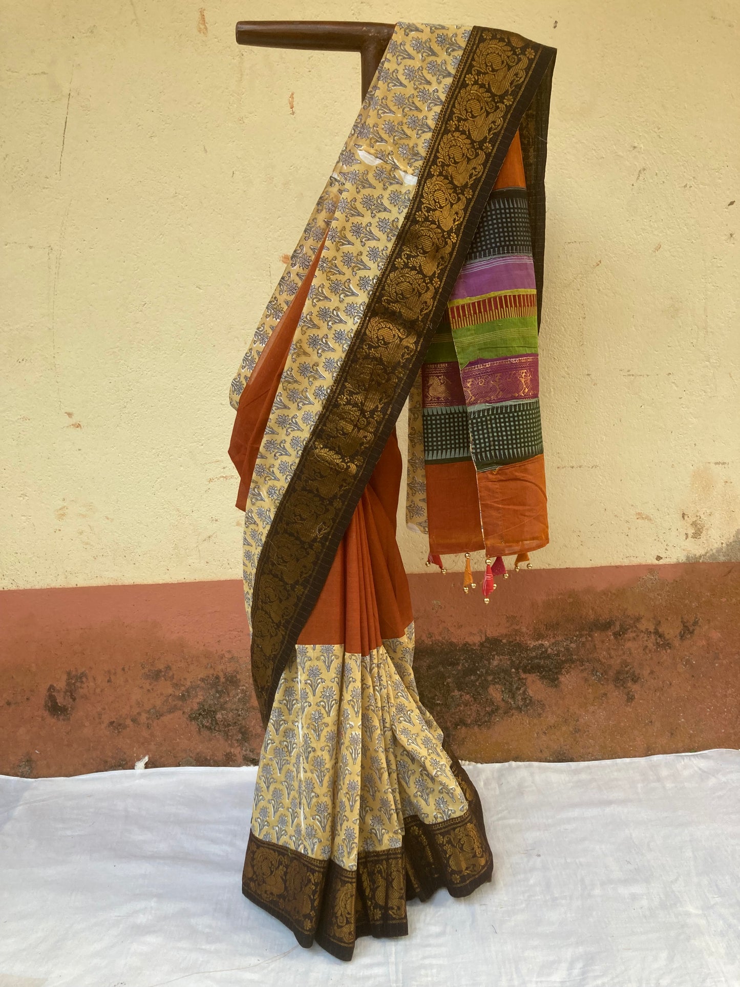 Dark Brown Maanto Concept Saree