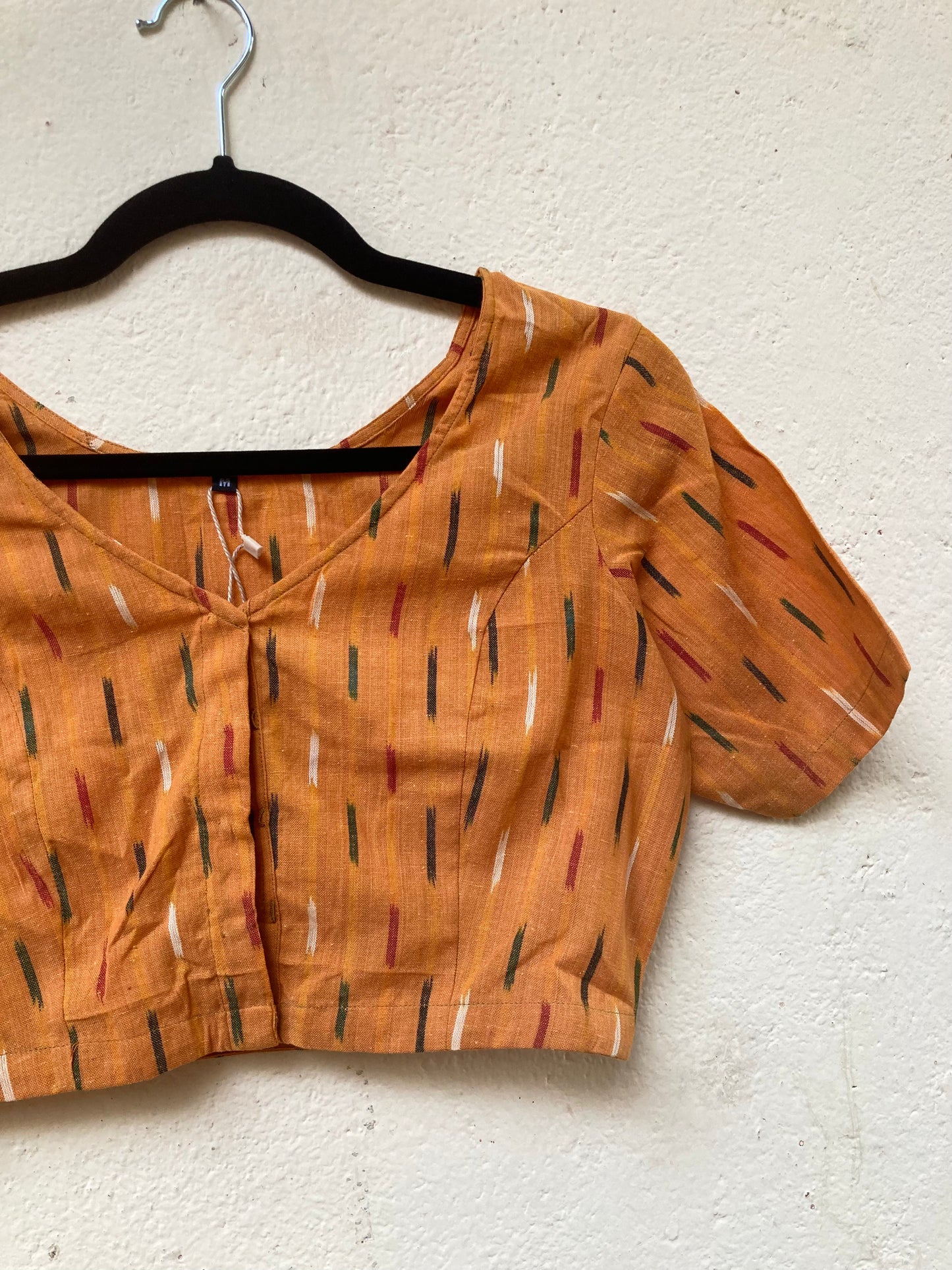 Turmeric Yellow Ikkat Blouse