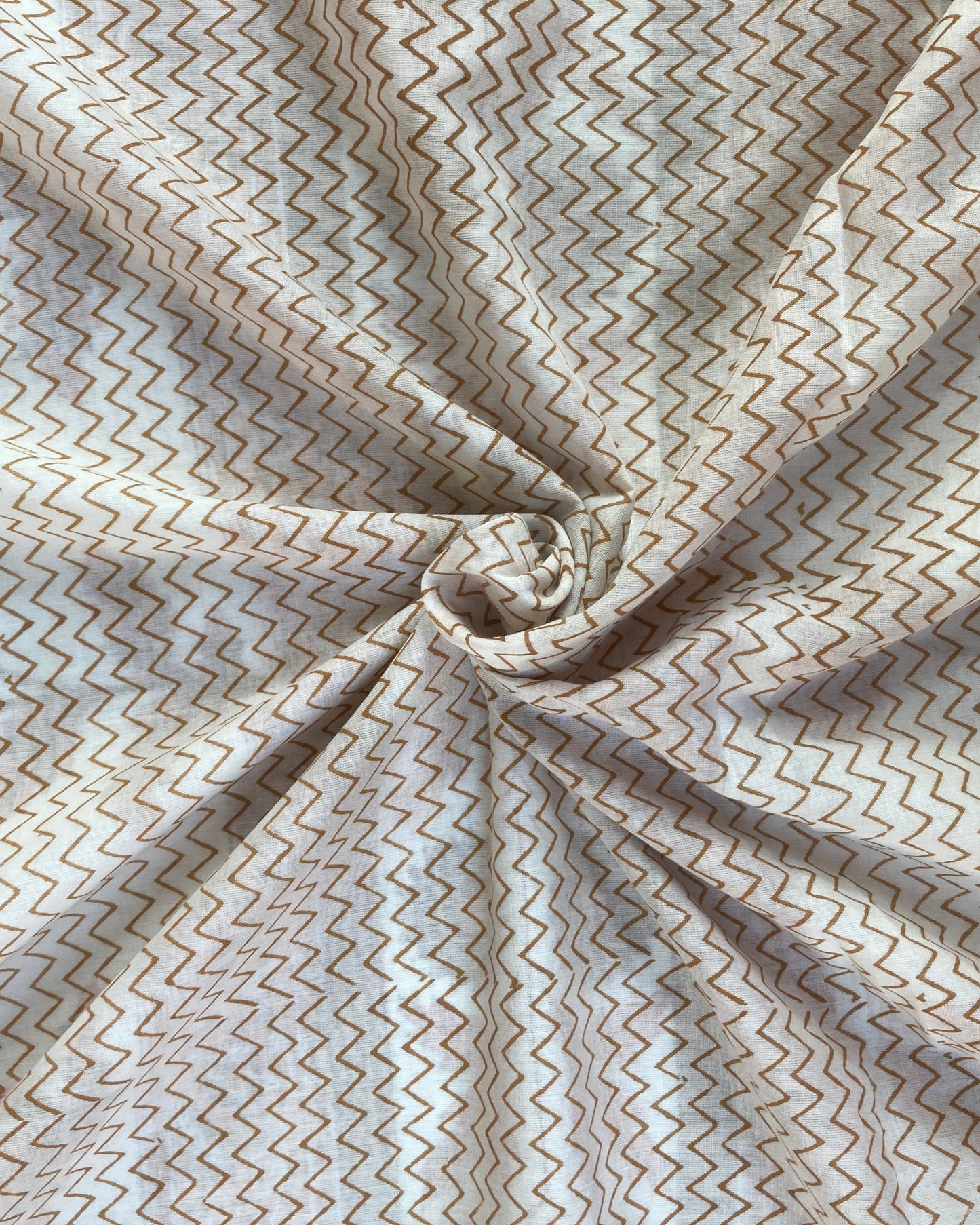 Tawny Block Printed Cotton Saree