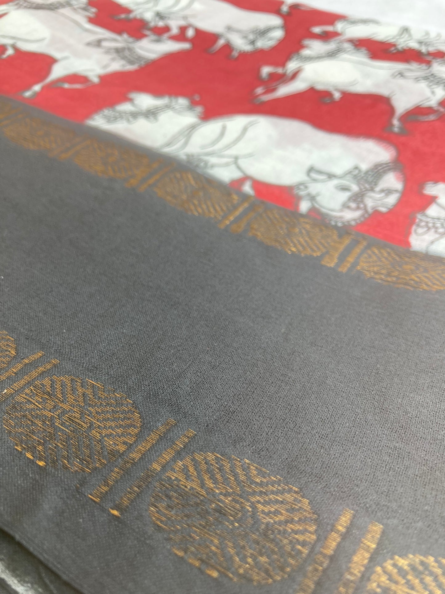 Red And Black Sungudi Saree