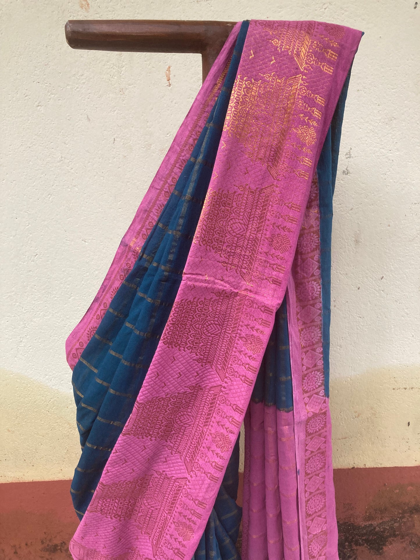 Peacock Green Sungudi Saree