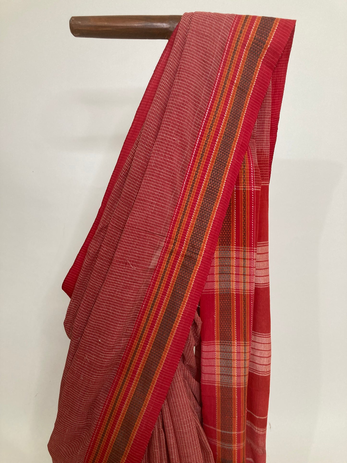 Red Patteda Anchu Saree